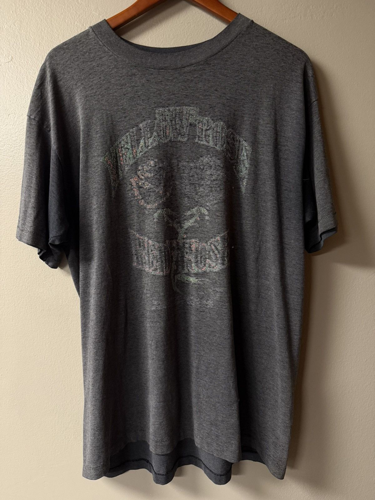 Hanes Vintage 80s Faded Black Tee Size US XL / EU 56 / 4 - 1 Thumbnail
