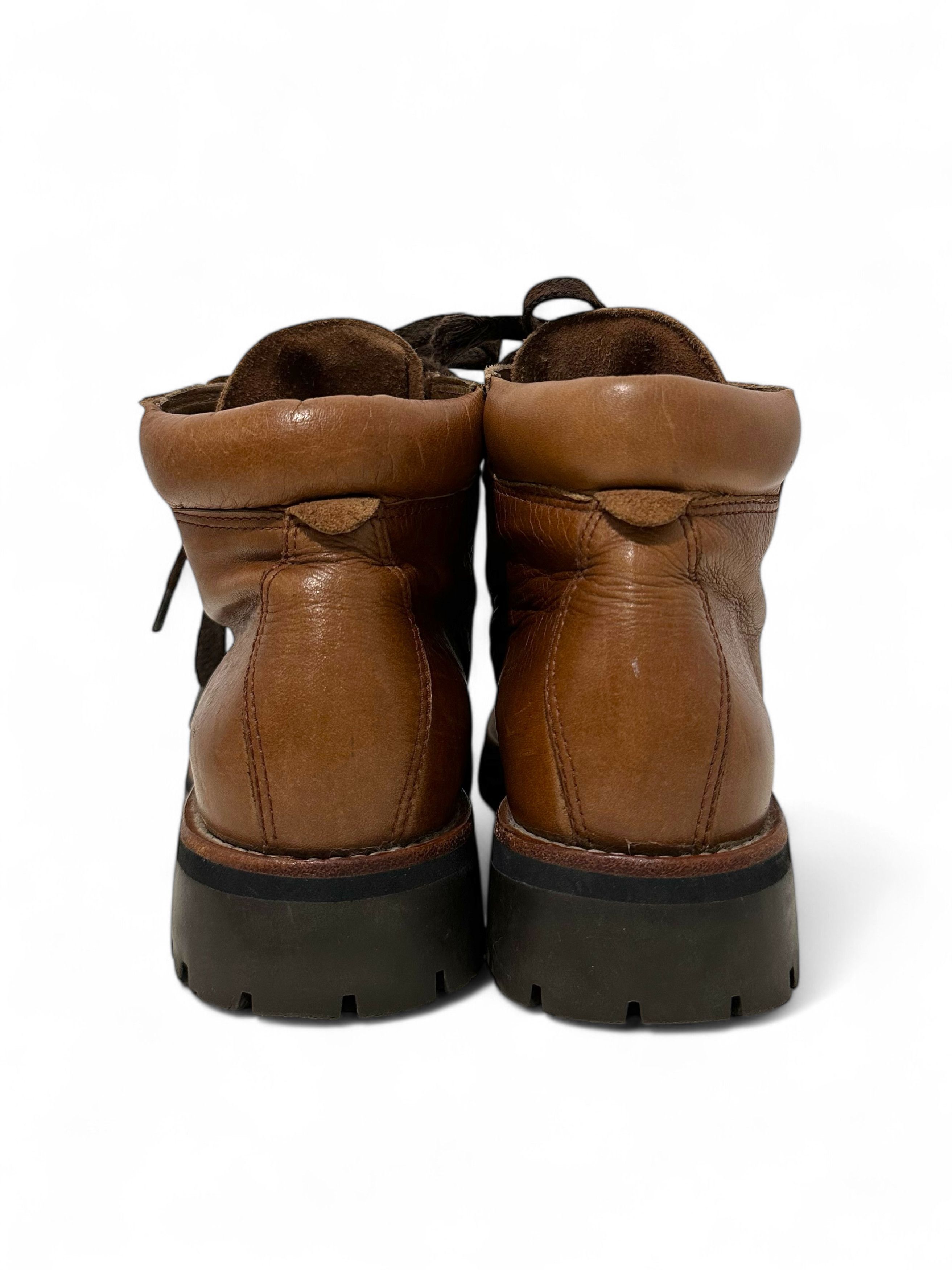 Other Febo de Ruta Brown Leather Hiker Boots Sz 38 Size US 8 / IT 38 - 6 Thumbnail
