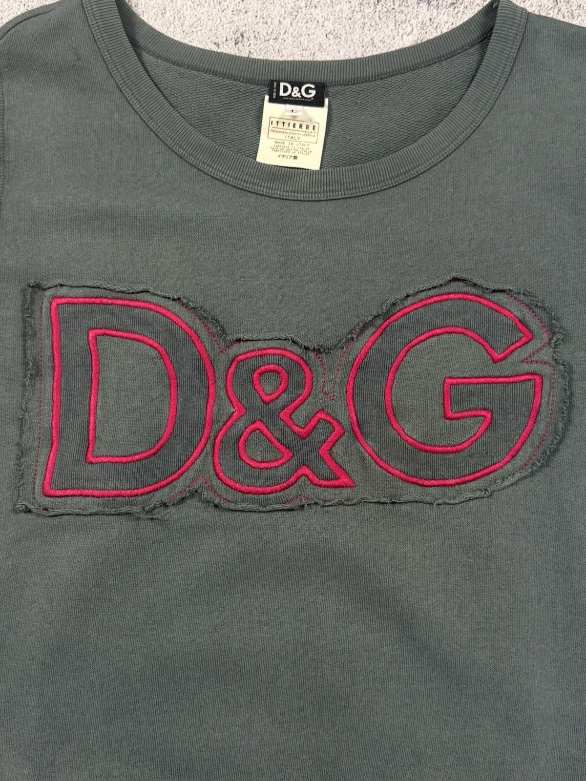 Dolce & Gabbana Vintage Y2K D&G Dolce Gabbana Big Logo Sweatshirt L Size L / US 10 / IT 46 - 8 Thumbnail