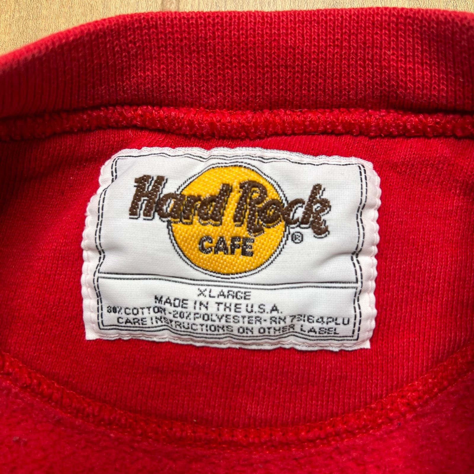 Hard Rock Cafe Vintage 90s Hard Rock Cafe Sweatshirt Mens XL Red Las Vegas Size US XL / EU 56 / 4 - 4 Thumbnail