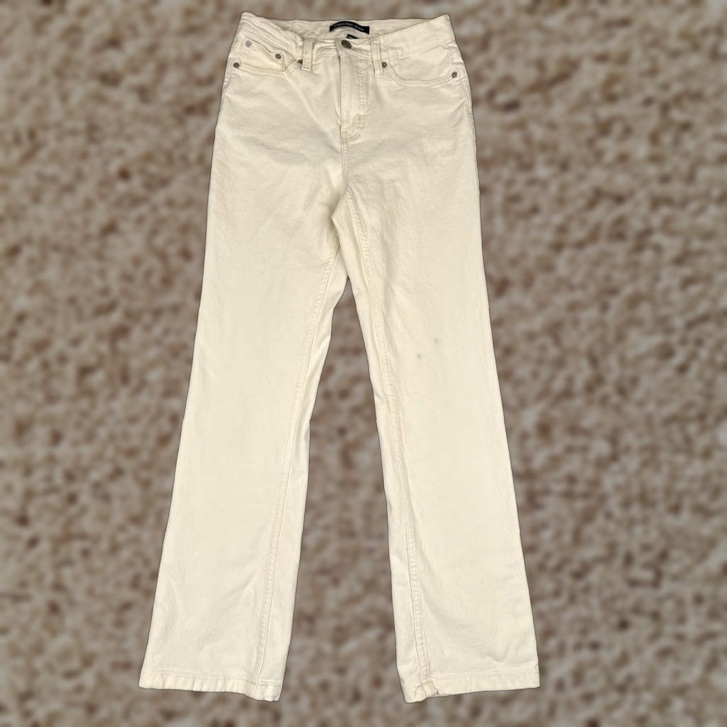 Calvin Klein Calvin Klein Jeans Jeans Straight Womens 4/27 White Mid Rise Stretch 26x30 Urban City College Size 27" / US 4 / IT 40 - 1 Thumbnail