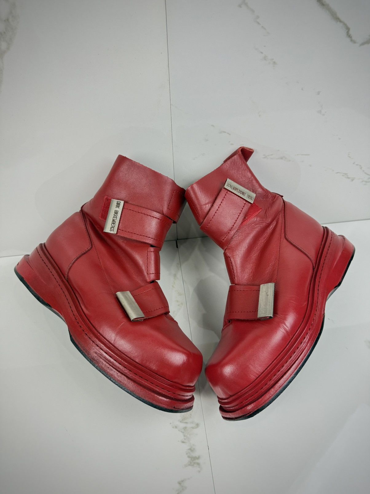 Dirk Bikkembergs Dirk Bikkembergs AW95/96 Quad Metal Strap Boots Size US 8 / EU 41 - 4 Thumbnail