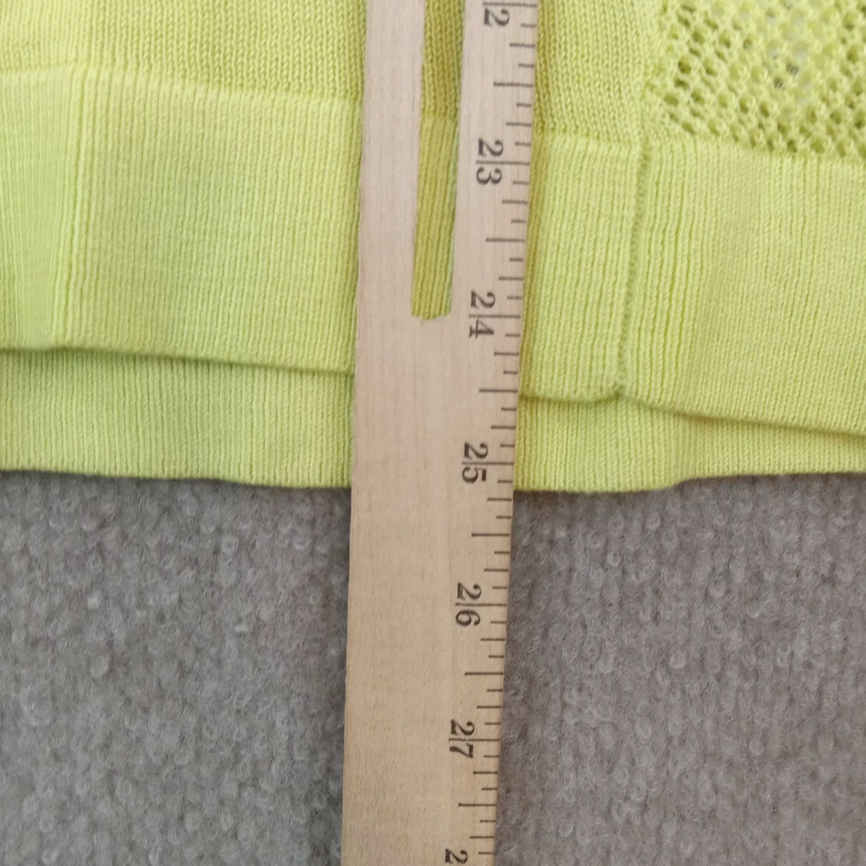 Vintage CAbi Womens Medium Yellow Long Sleeve Crew Neck Lightweight Mesh T-Shirt Size M / US 6-8 / IT 42-44 - 3 Thumbnail