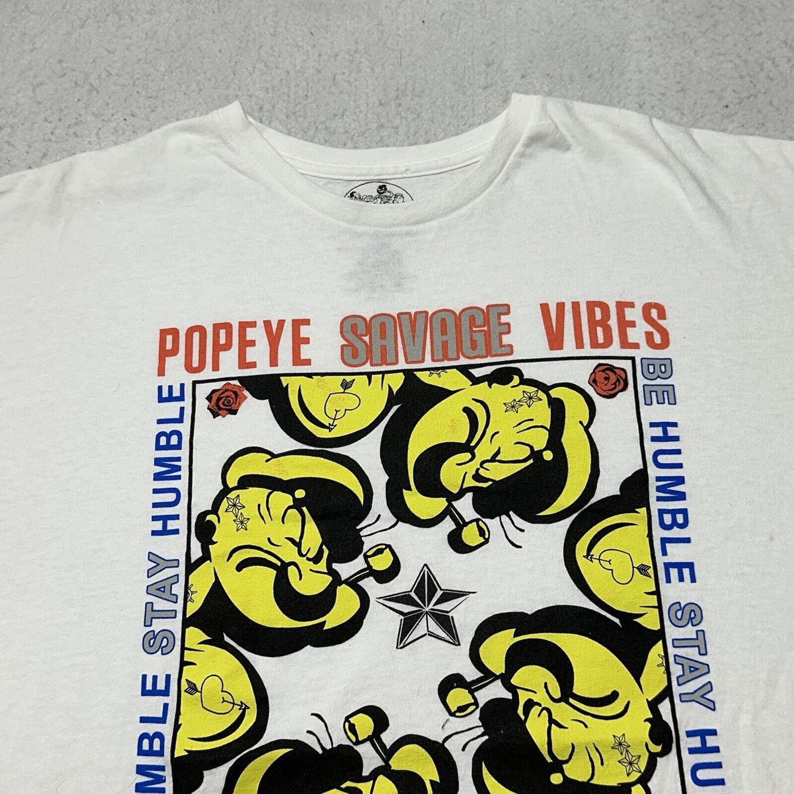 Other Popeye XL White Crewneck Graphic T Shirt Savage Vibes Size US XL / EU 56 / 4 - 4 Thumbnail