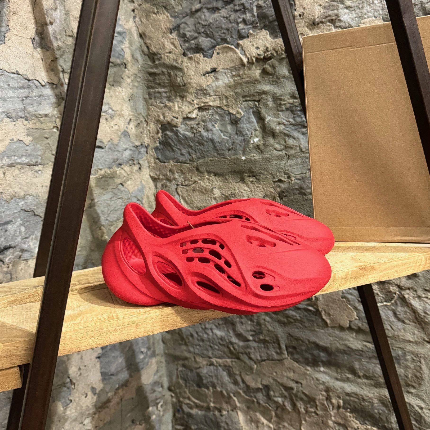 Adidas  Kanye West Yeezy foam runner vermillion | Grailed