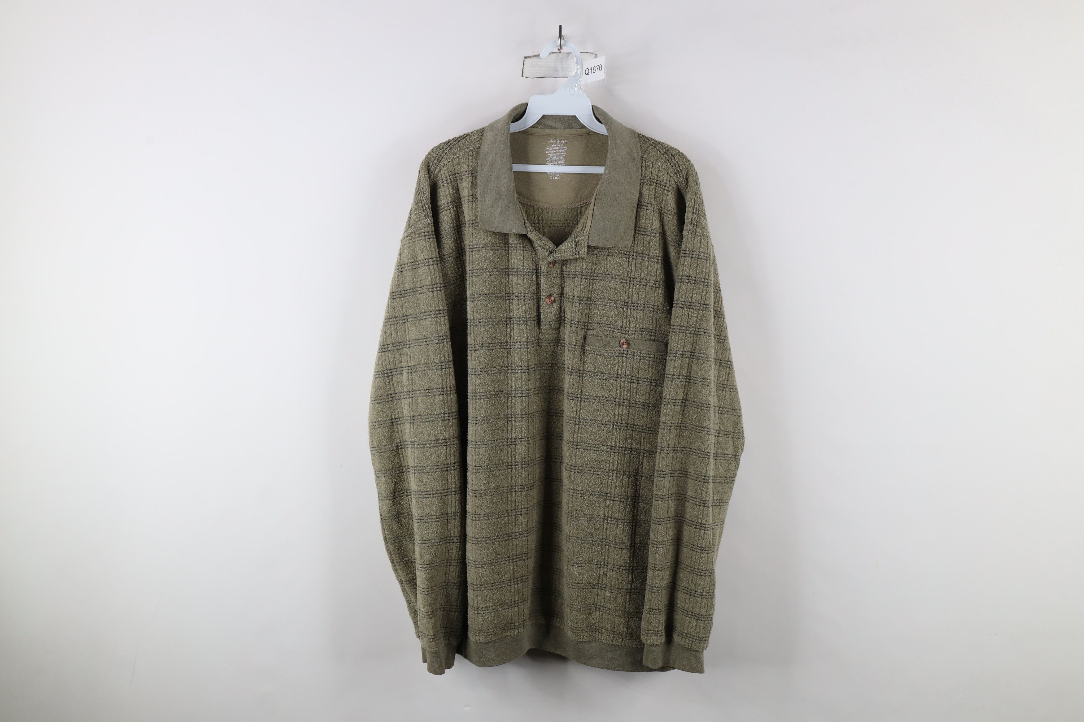 Vintage Vintage 90s Streetwear Collared Pullover Polo Shirt Green Size US XXL / EU 58 / 5 - 1 Thumbnail