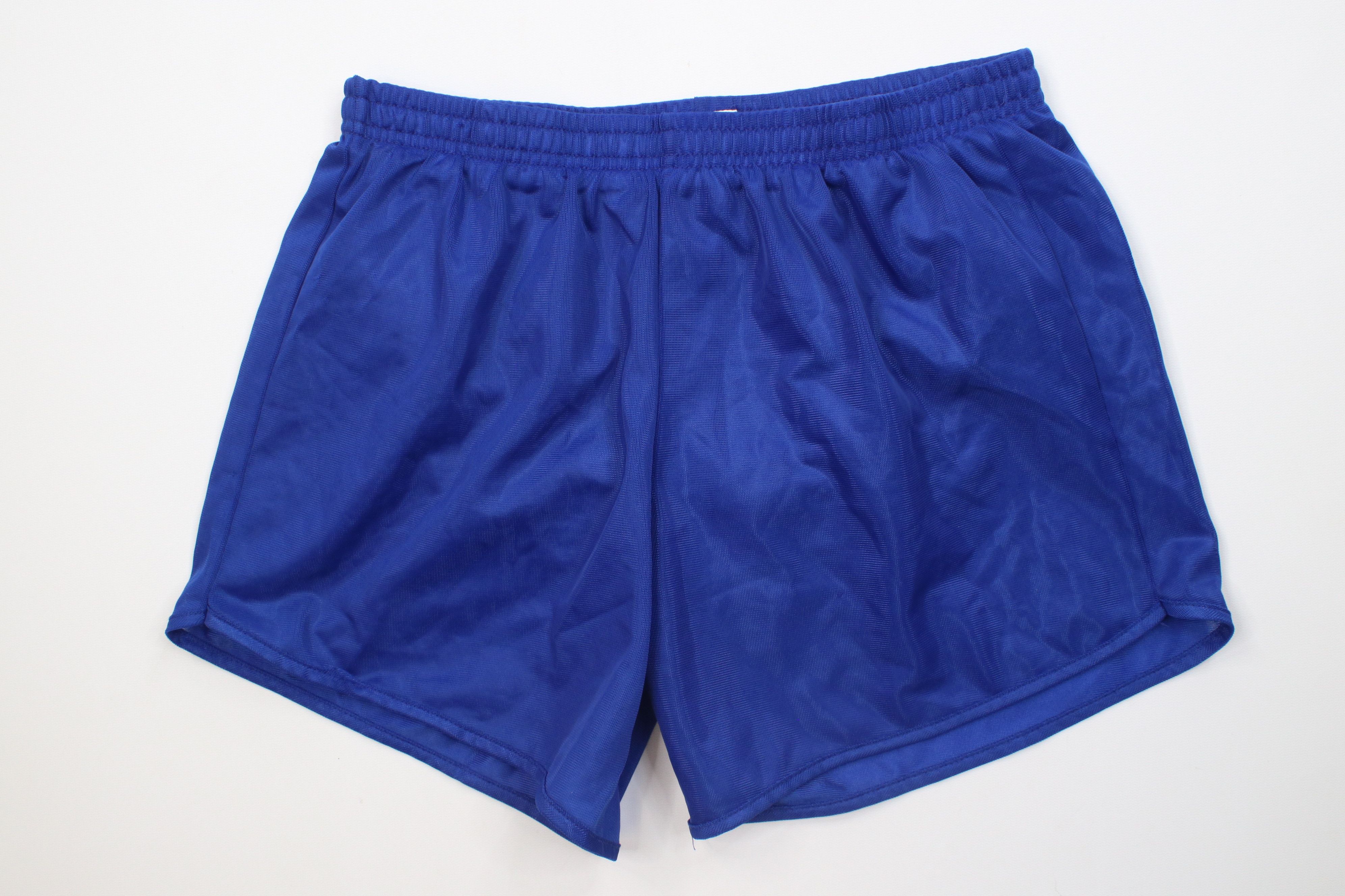 Vintage Vintage Streetwear Nylon Lined Running Short Shorts USA Blue Size US 32 / EU 48 - 1 Thumbnail