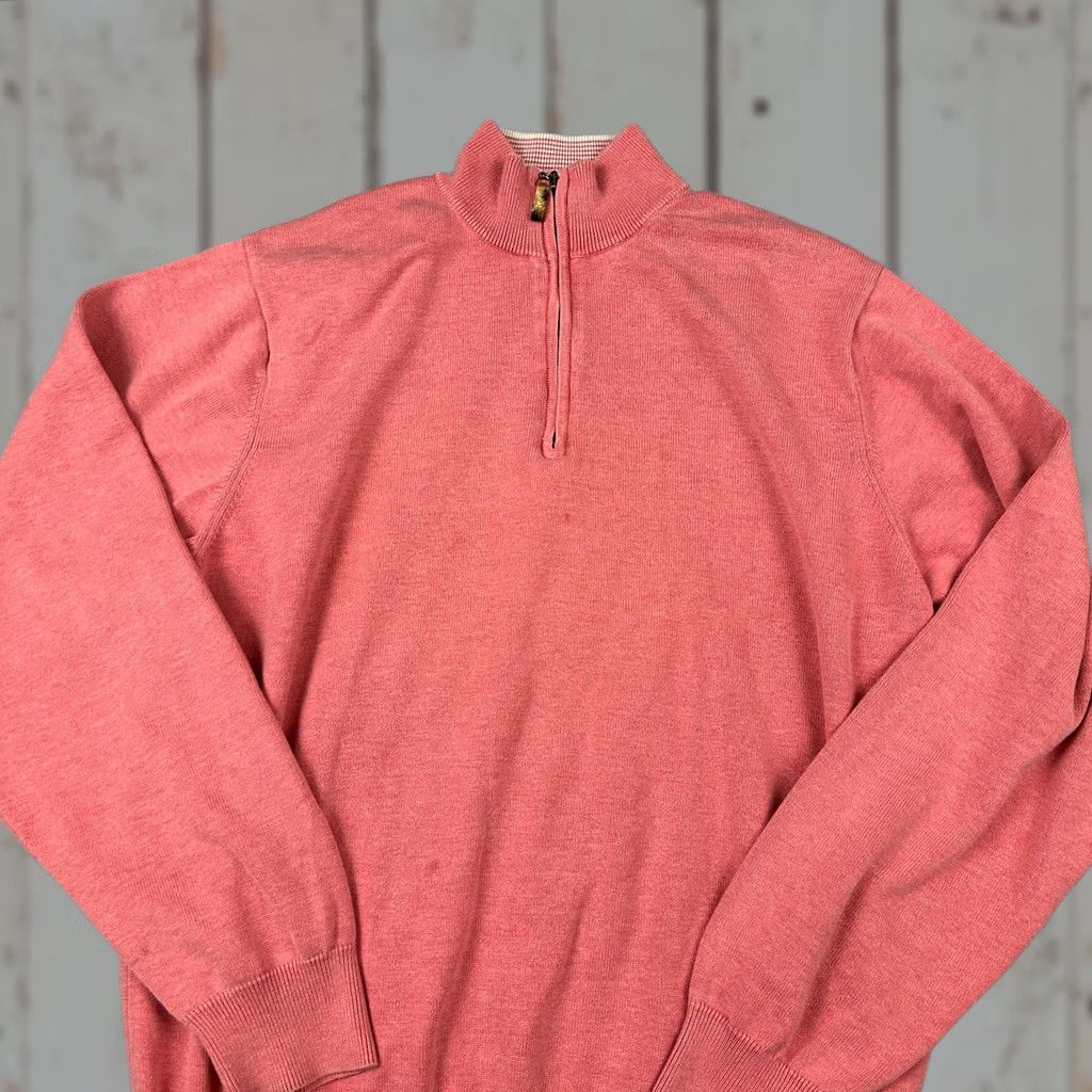 Peter Millar Peter Millar Sweater Men L Pink Solid 1/4 Zip Pullover Golf Silk Cashmere Knit Logo Pullover Men Sports Size US L / EU 52-54 / 3 - 1 Thumbnail