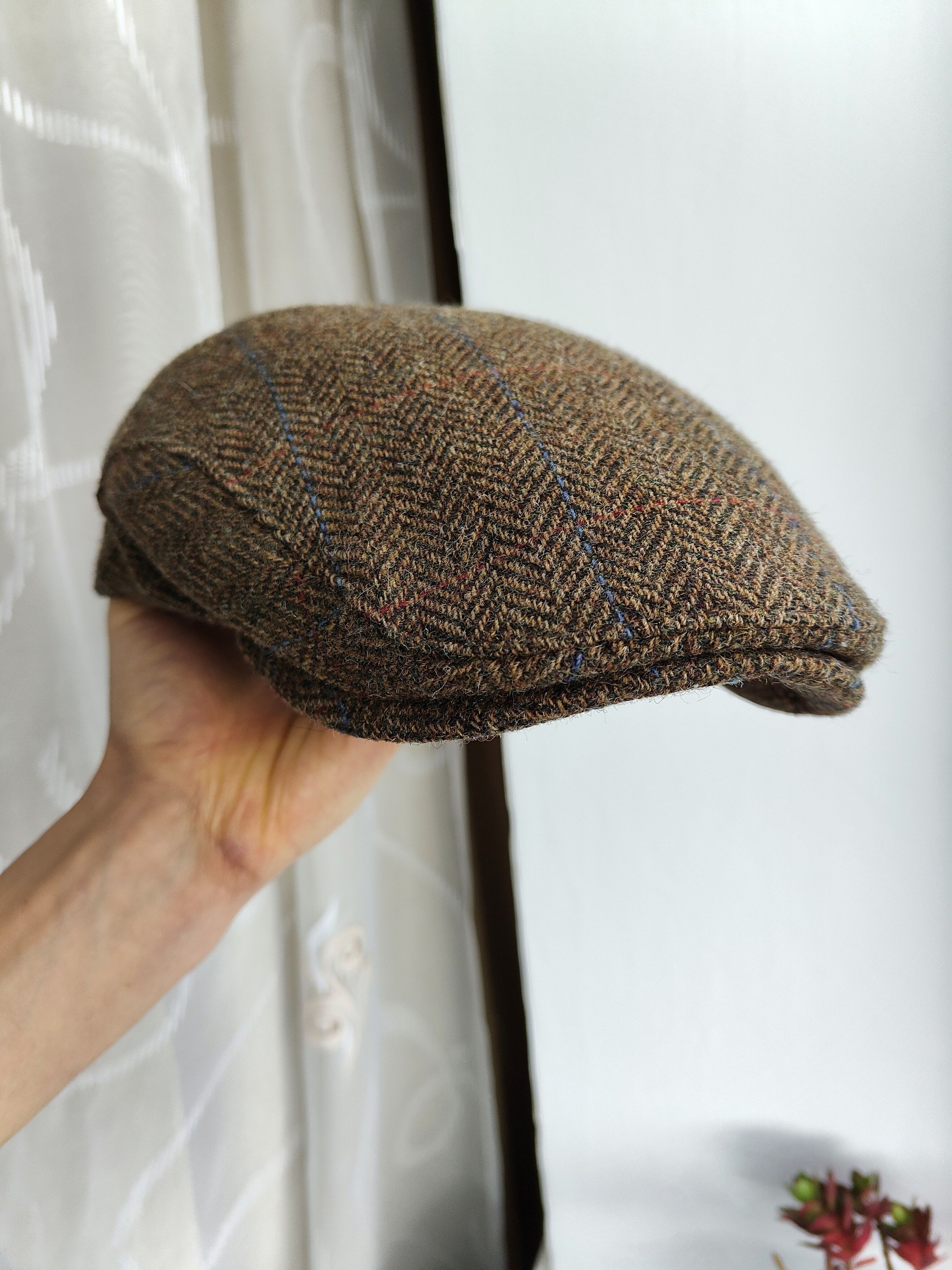 Harris Tweed Woolen Flat Cap Mucros Ireland Cartouche Newsboy Baker Boy Size ONE SIZE - 3 Thumbnail