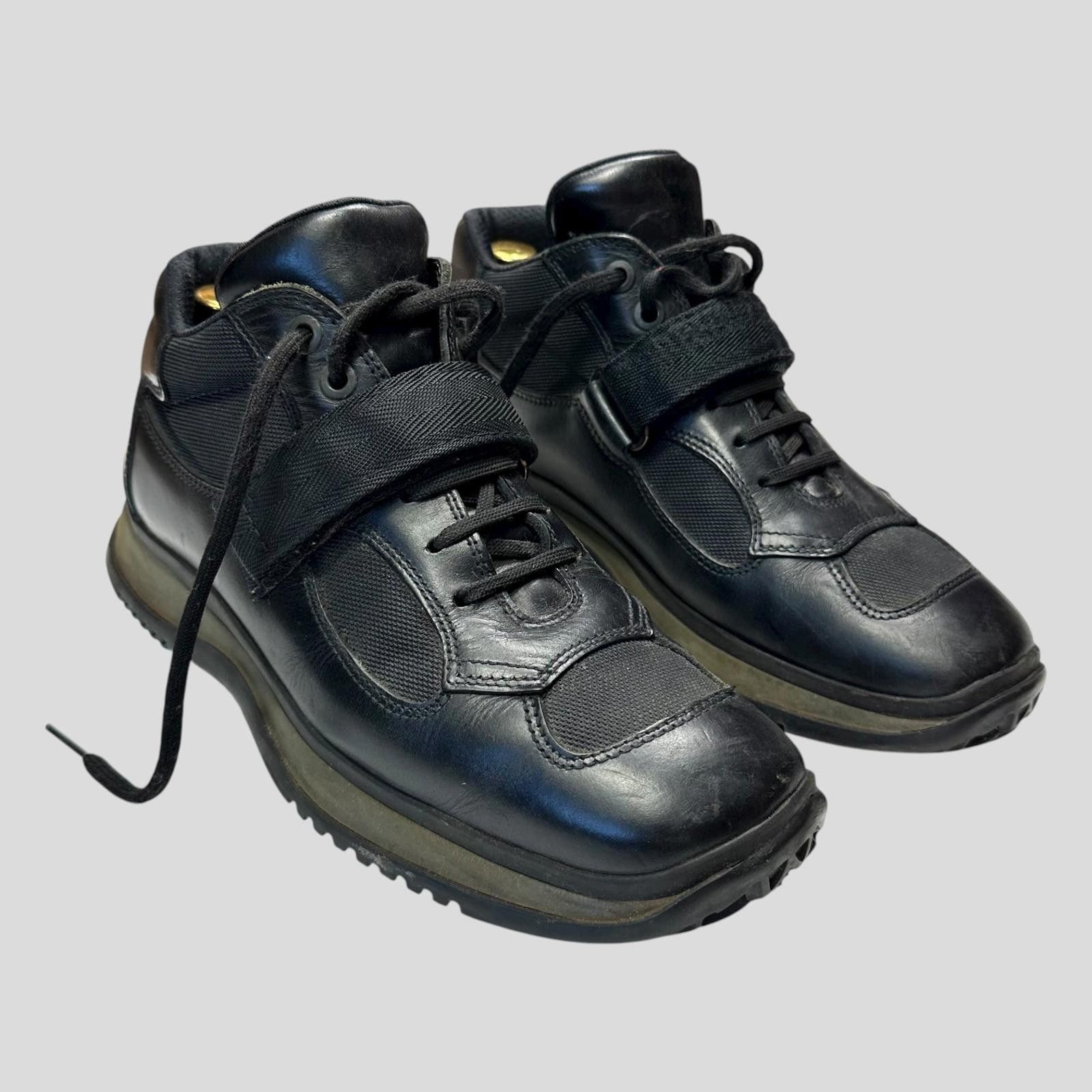 Prada Prada Sport 00’s Leather + Mesh Strapped Combat Boots UK8.5 Size US 9.5 / EU 42-43 - 4 Thumbnail