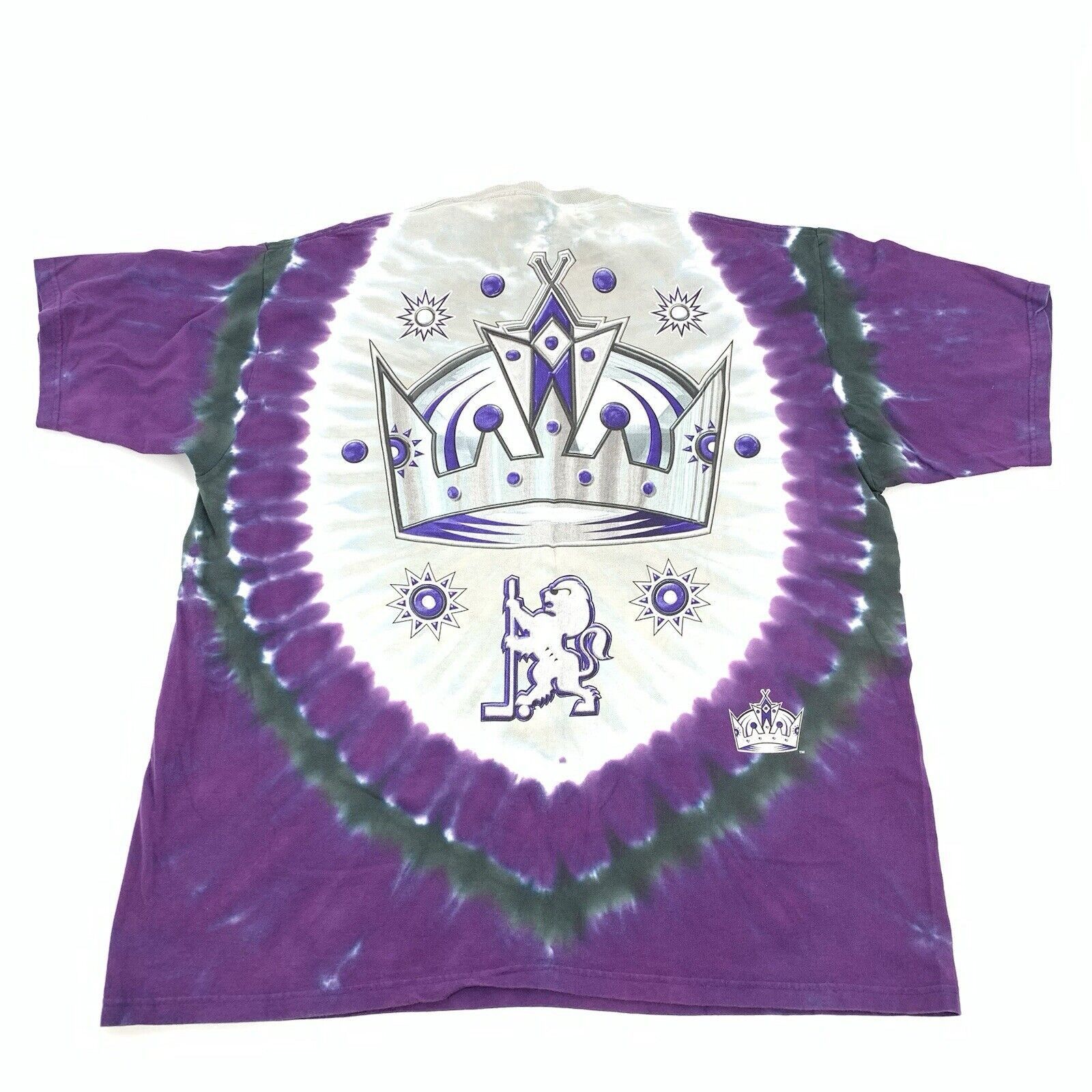 Liquid Blue × Vintage RARE Vintage 90s LA Kings NHL Hockey Tie Dye T-Shirt Size US XL / EU 56 / 4 - 2 Thumbnail