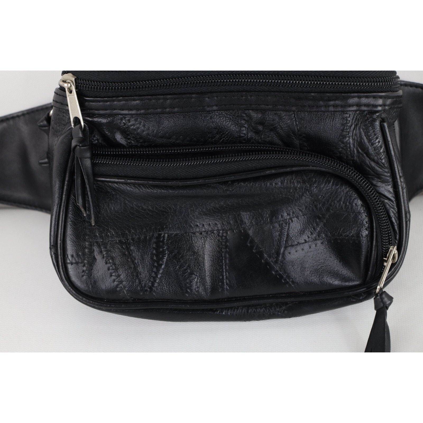 Vintage Vintage 90s Streetwear Patch Leather Fanny Pack Bag Size ONE SIZE - 2 Thumbnail