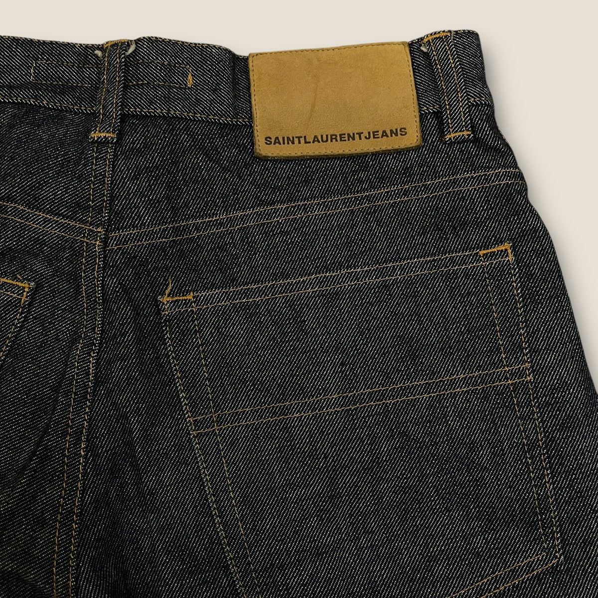 Saint Laurent Paris Vintage Saint Lauren Raw Denim Jeans Loose Straight Cut Size 29" - 5 Thumbnail