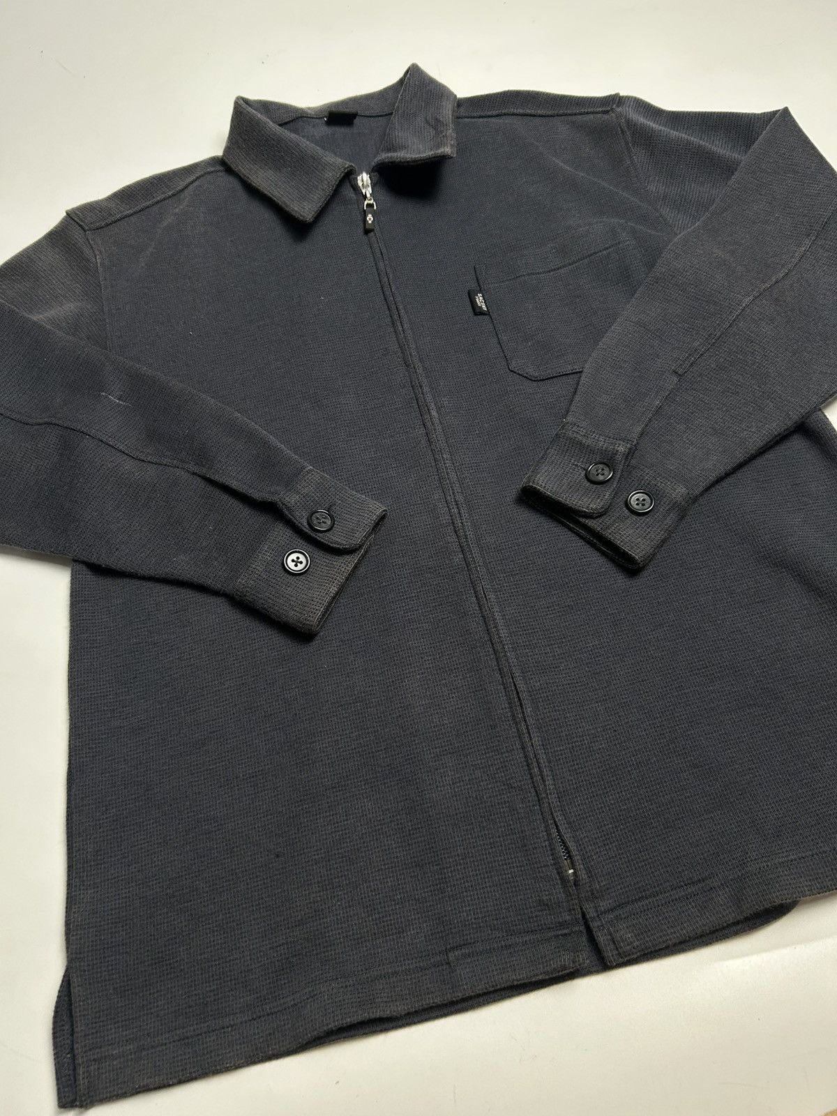 Japanese Brand × Y's × Yohji Yamamoto YOHJI YAMAMOTO SACSNY ZIPPER LONG SLEEVE COLLAR SHIRT Size US M / EU 48-50 / 2 - 2 Thumbnail