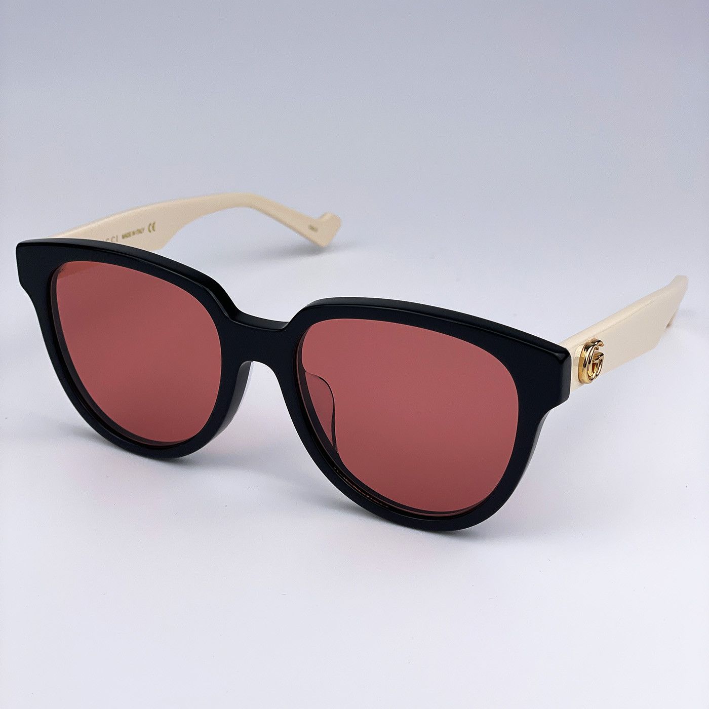 Gucci NEW Gucci GG0960SA 004 Black White Orange Women Sunglasses Size ONE SIZE - 1 Thumbnail