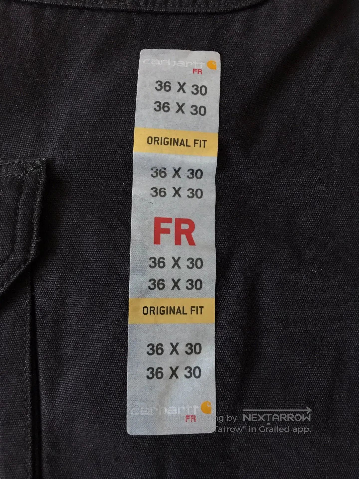 Carhartt Carhartt FRB240 Black Cargo Work Pants. Size US 36 / EU 52 - 7 Thumbnail