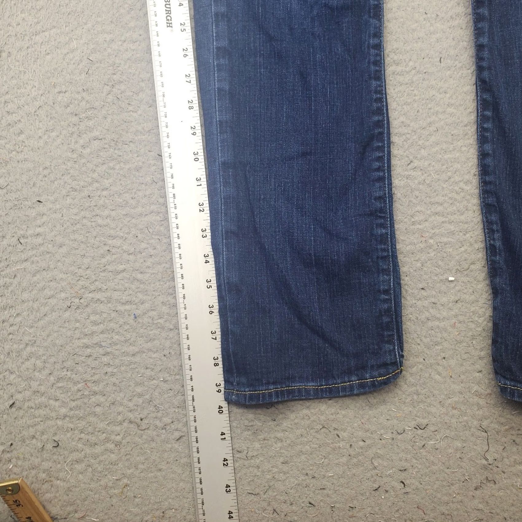 Denime X2 Womens Jeans 12 Blue Stretch Straight Leg Denim Jeans 5-Pocket Medium Wash Vintage: No Size 34" / US 12 / IT 48 - 3 Thumbnail