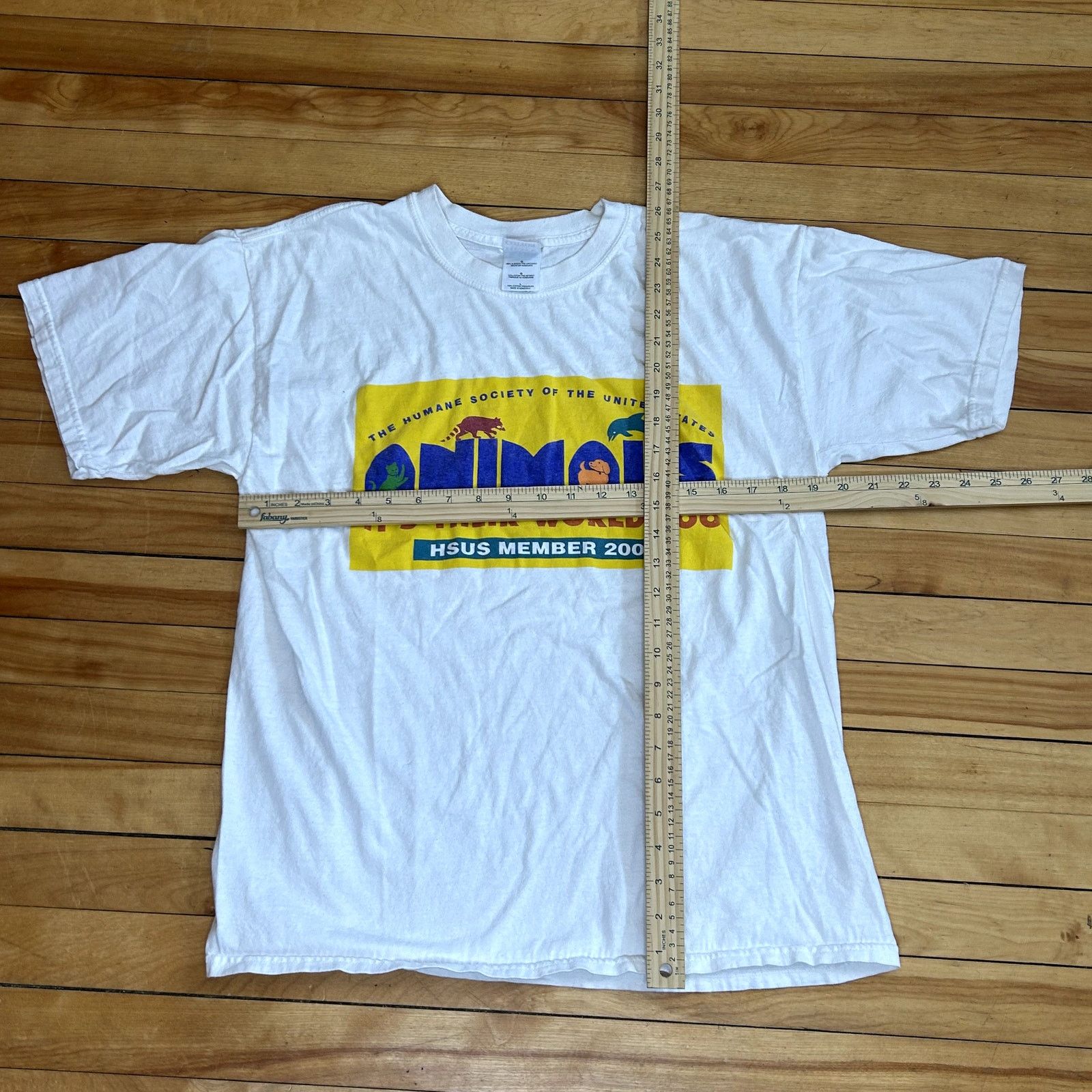Gildan Y2K Humane Society White T-Shirt Large Size US L / EU 52-54 / 3 - 2 Thumbnail