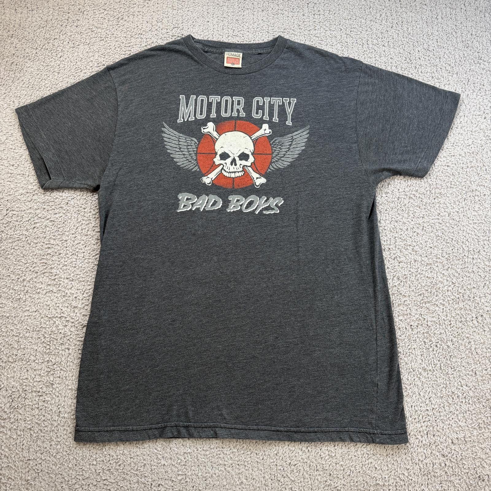 Homage Homage Motor City Bad Boys T Shirt XL Detroit Pistons Gray Size US XL / EU 56 / 4 - 1 Thumbnail