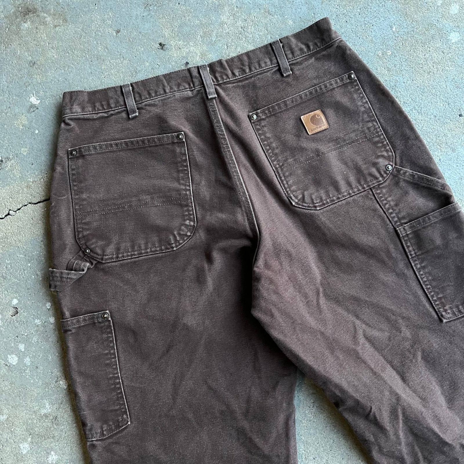 Carhartt × Vintage Vintage carhartt brown double knee work wear carpenter pants Size US 33 - 4 Thumbnail