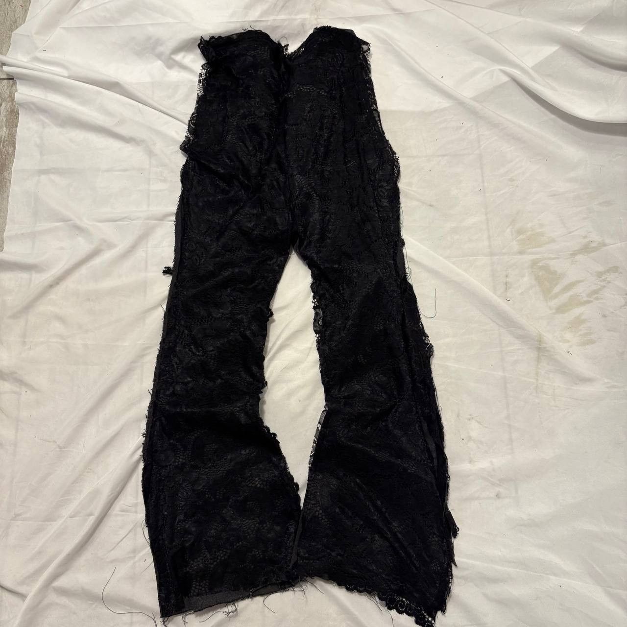 Japanese Brand Custom Black Baggy Distressed Jeans Painted Wide Leg Size US 36 / EU 52 - 3 Thumbnail