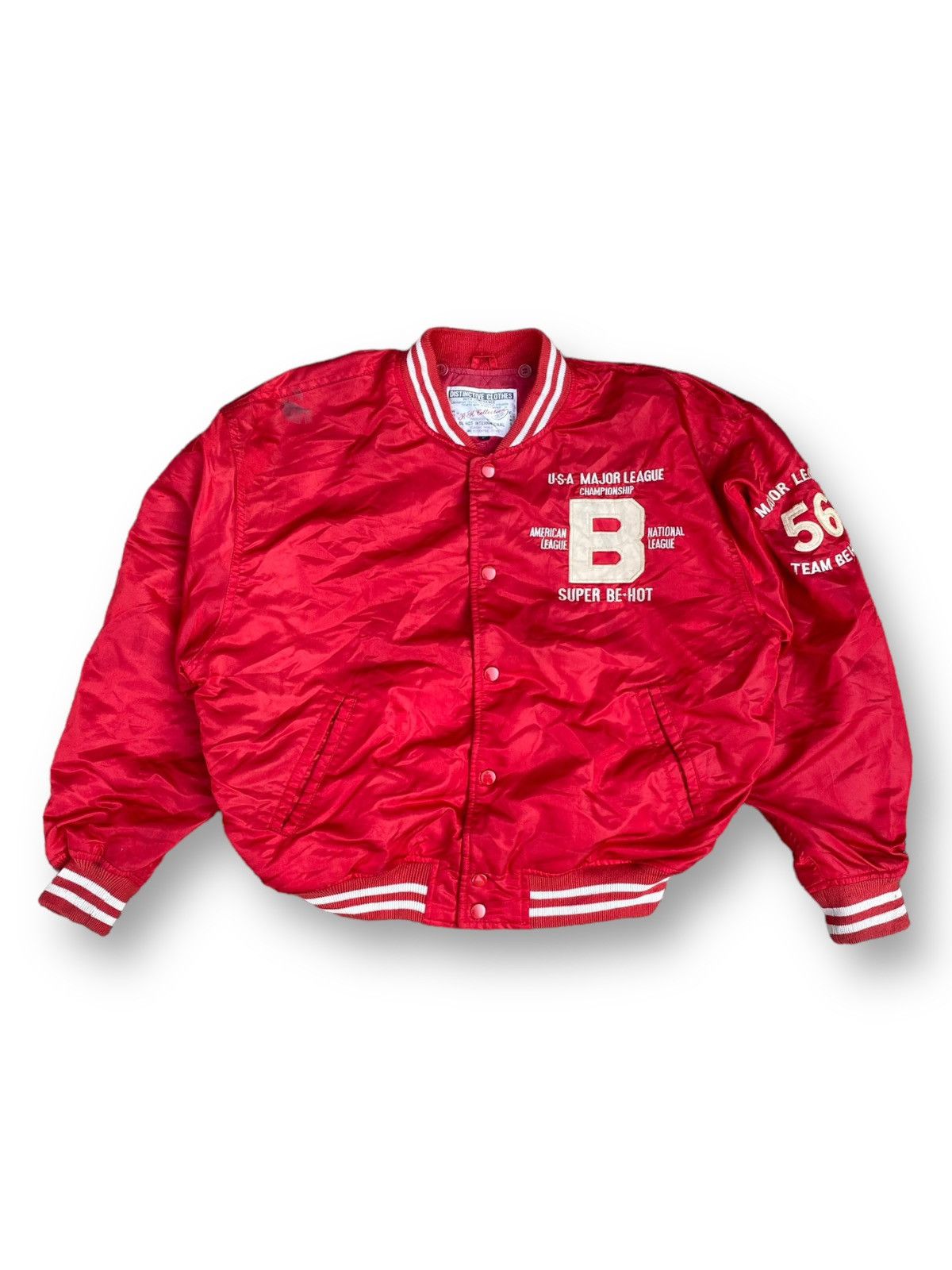 MLB Vintage Baseball Major League Team Be Hot Bomber Jacket. #D3 Size US L / EU 52-54 / 3 - 2 Thumbnail