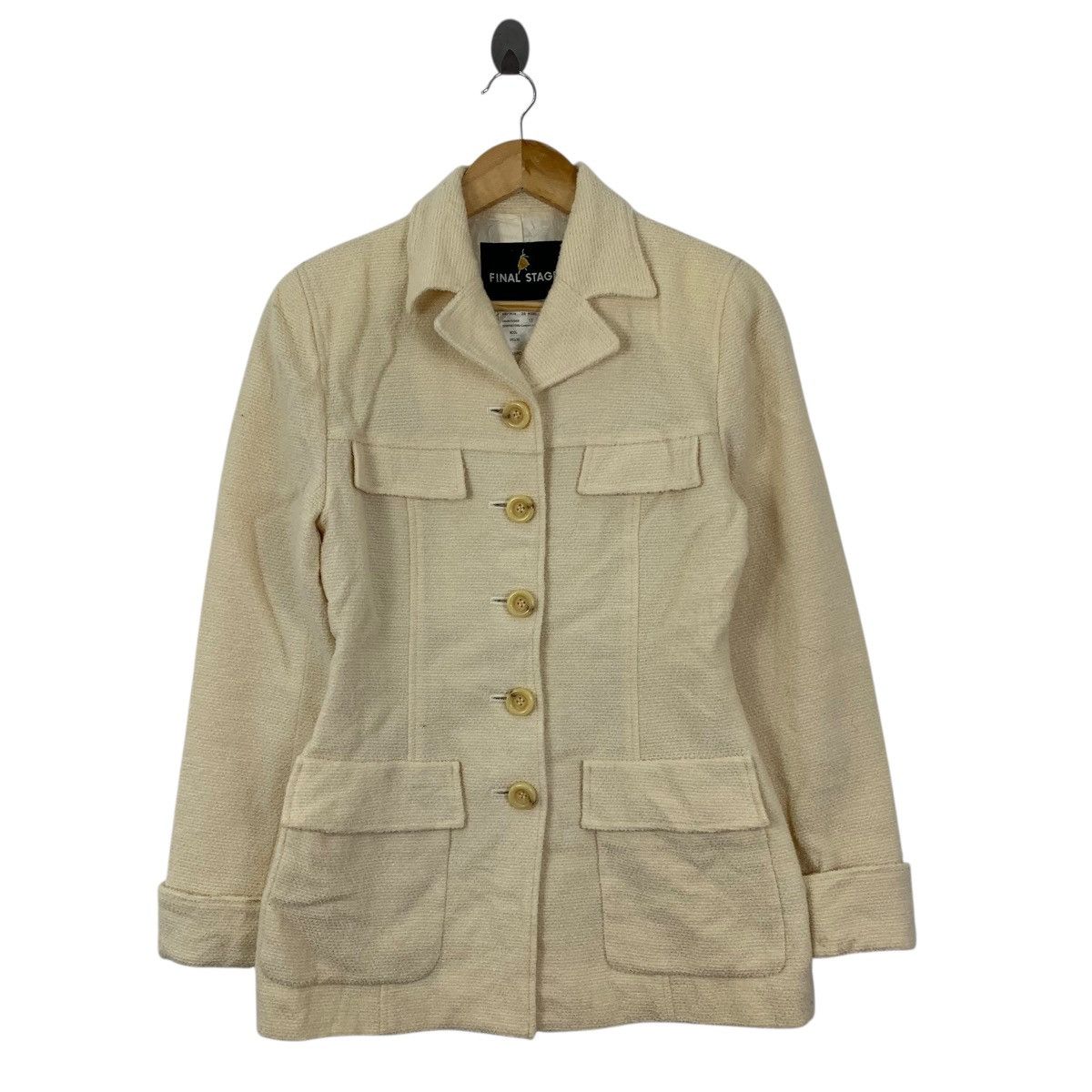 Vintage Vintage FINAL STAGE Japanese Brand Wool Multi Pockets Coat Size XS / US 0-2 / IT 36-38 - 1 Thumbnail