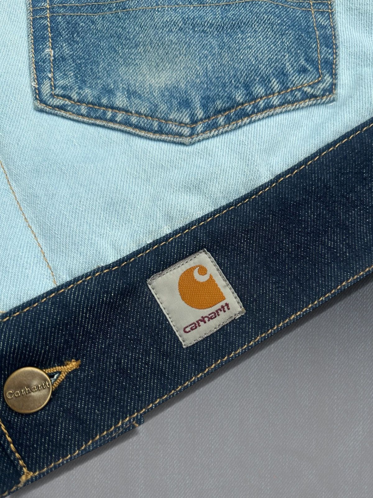 Carhartt Detroit-Style Reworked Carhartt Denim Jacket – One of a Kind Size US M / EU 48-50 / 2 - 8 Thumbnail