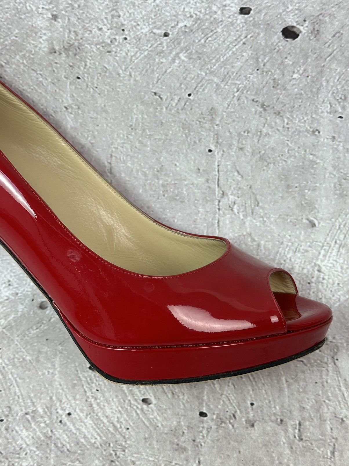 Jimmy Choo Jimmy Choo Made in Italy Patent Leather Red Heels With Box Size US 6 / IT 36 - 13 Thumbnail