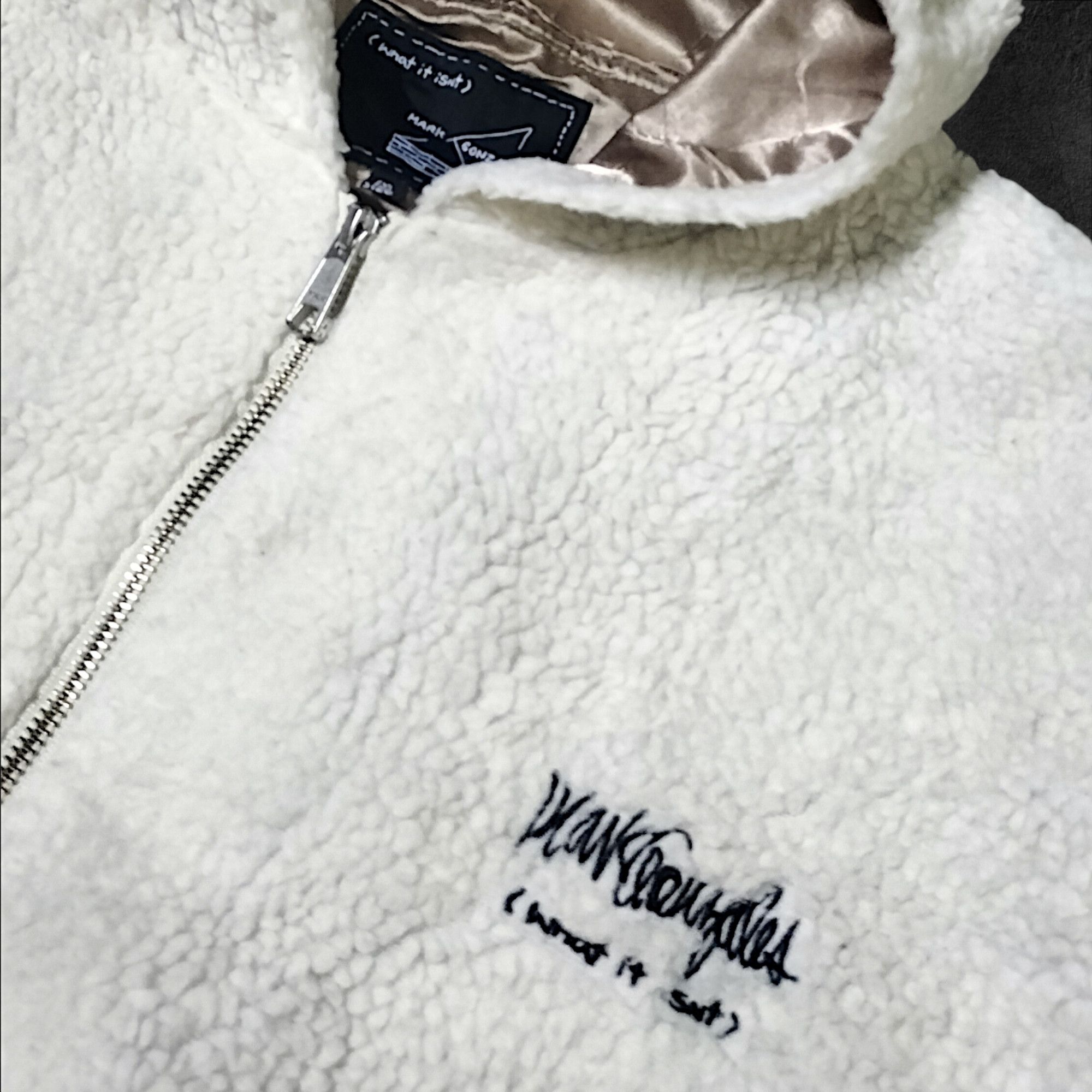 Welcome Skateboards Vintage Mark Gonzales Fleece Hoodie Satin Jacket Size US L / EU 52-54 / 3 - 6 Thumbnail