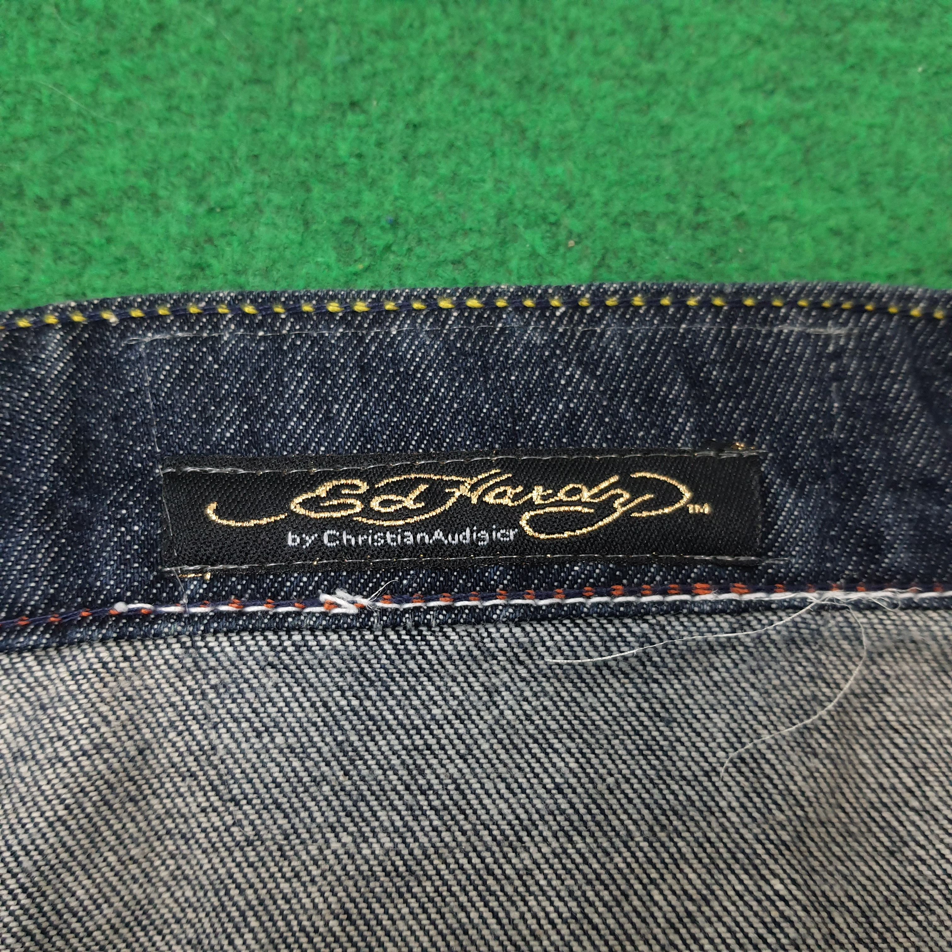 Ed Hardy Vintage Ed Hardy Skull Embroidered Custom Logo Jeans C272N18 Size US 43 - 13 Thumbnail