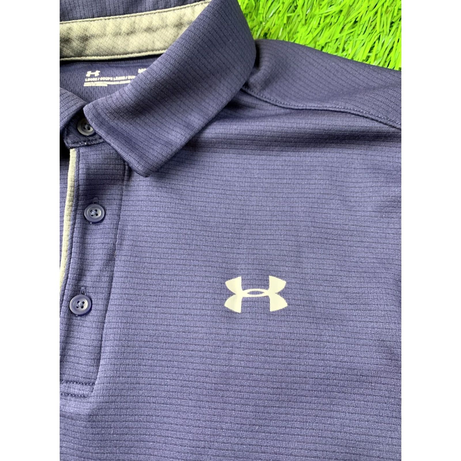 Under Armour Under Armour HeatGear 2020 Training Polo Shirt Jersey Adult Medium Navy Blue Gray Mens Size US M / EU 48-50 / 2 - 3 Thumbnail