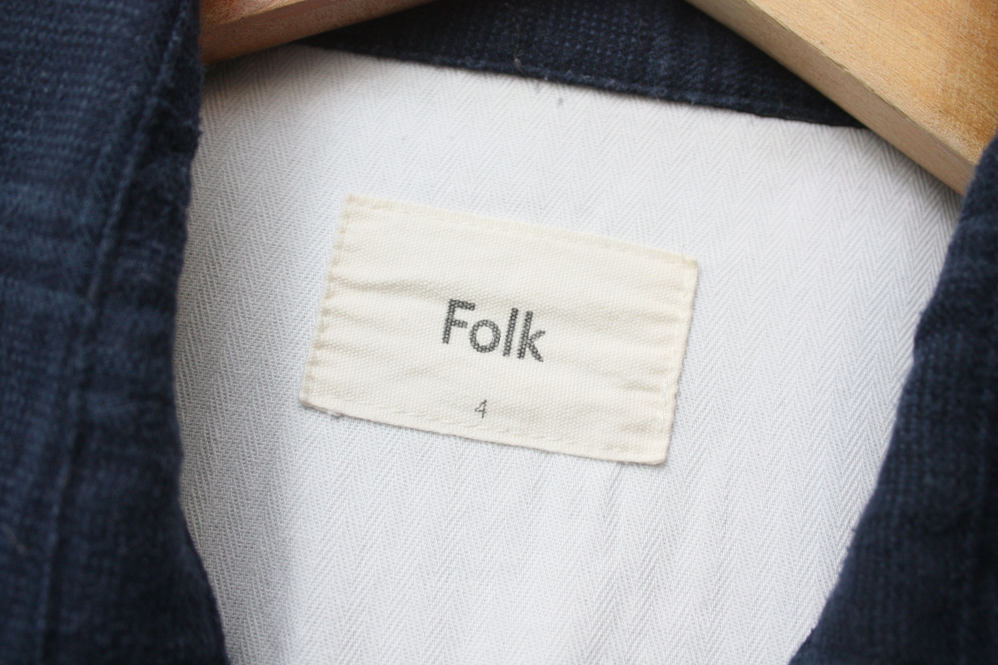Folk Folk Navy Checkered Cotton Shirt Men's Size US M / EU 48-50 / 2 - 5 Thumbnail