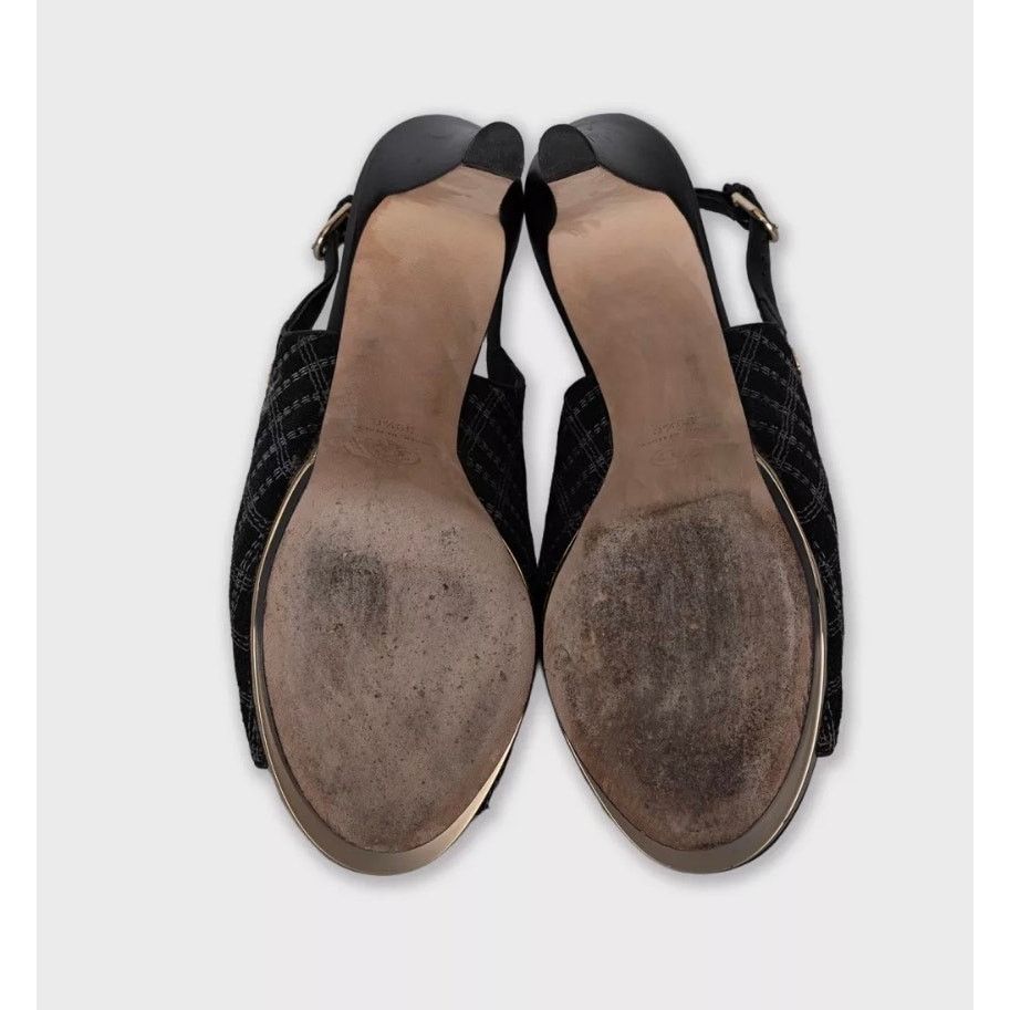 Chanel Chanel Black Textile Slingbacks Size 39.5 Size US 8.5 / IT 38.5 - 5 Thumbnail