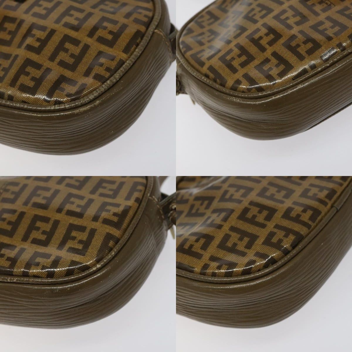 Fendi FENDI Zucchino Canvas Shoulder Bag Brown Size ONE SIZE - 10 Thumbnail