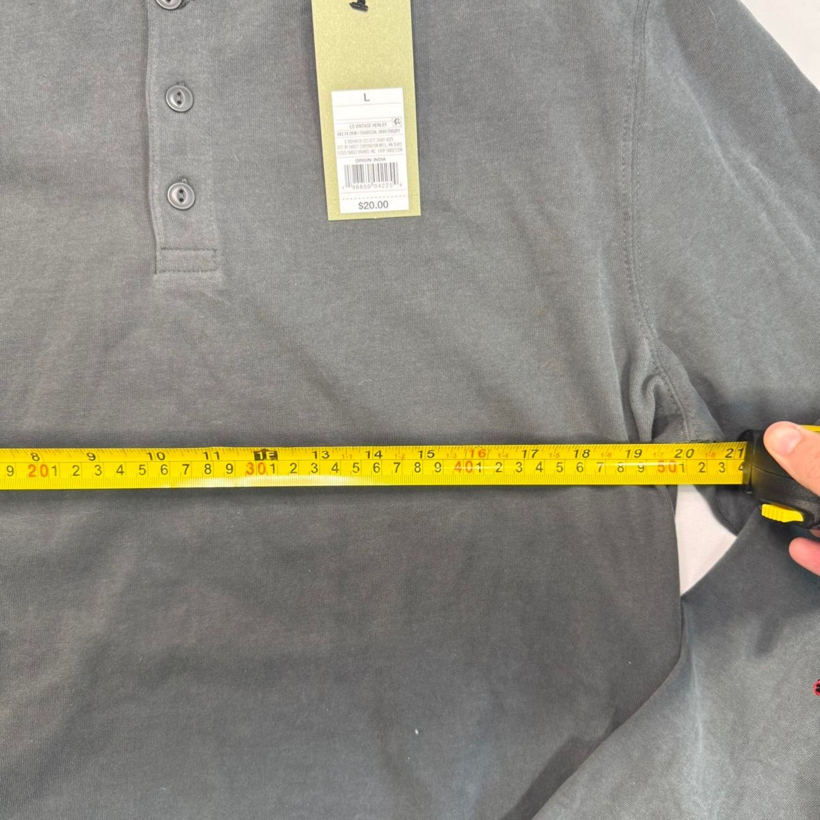 & Other Stories NWT Target Grey Goodfellow & Co. long sleeve Henley button Size US L / EU 52-54 / 3 - 3 Thumbnail