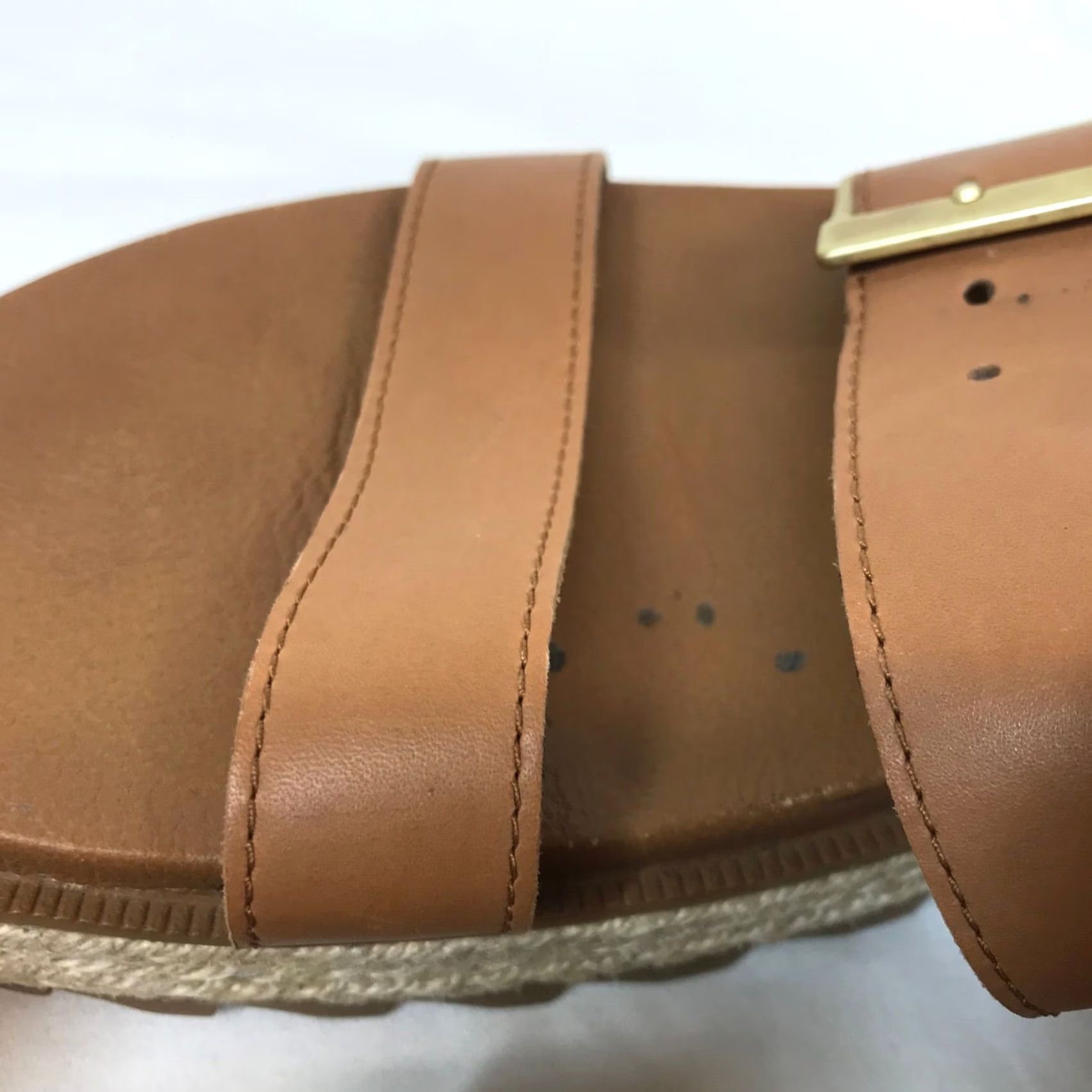 SOREL Sorel Women Sandal Ella II Big Buckle Tan Leather Platform Slide 9.5 Size US 10 / IT 40 - 5 Thumbnail
