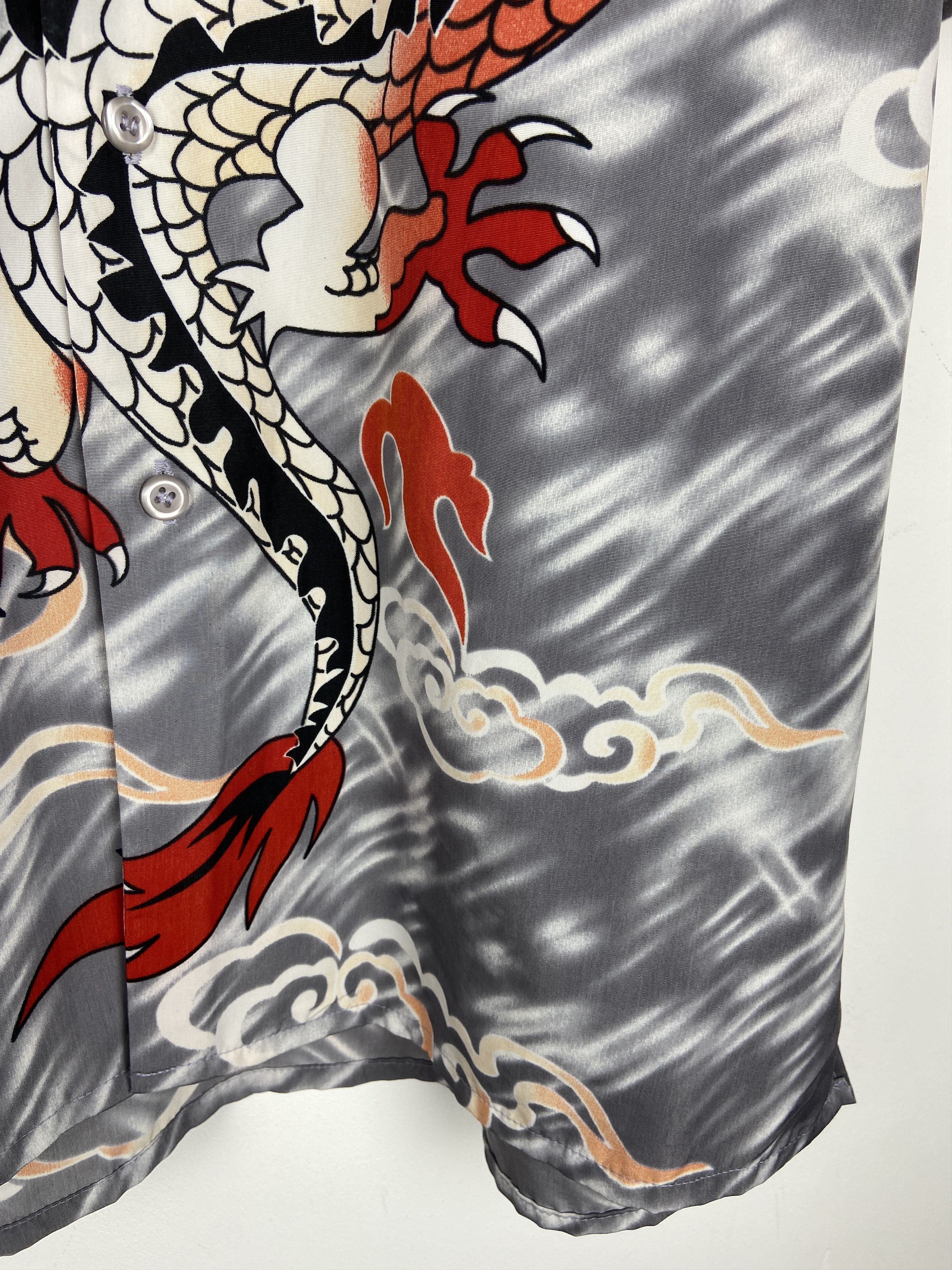 Japanese Brand Japanese Style Dragon Fly Button Up Short Sleeve Shirt Size US M / EU 48-50 / 2 - 8 Thumbnail