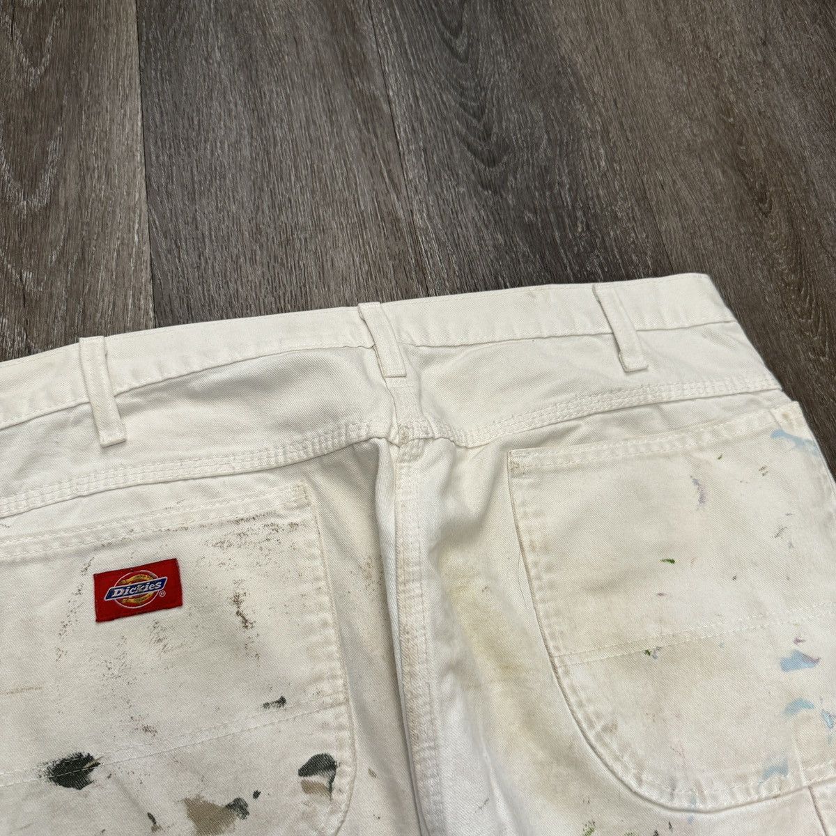 Dickies × Japanese Brand × Vintage Crazy Vintage y2k Dickies painted and worn wide leg pants Size US 36 / EU 52 - 3 Thumbnail