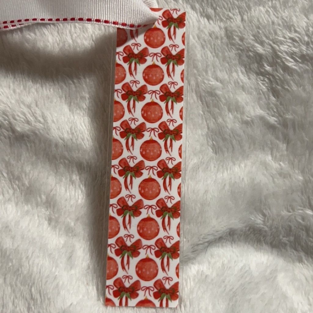 The Unbranded Brand Red bows and ornaments bookmark Size ONE SIZE - 2 Thumbnail