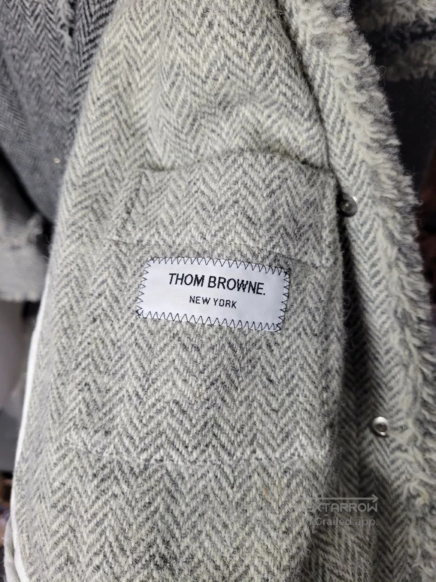 Thom Browne Thom Browne Frayed Panel Shirt Jacket. Size US L / EU 52-54 / 3 - 8 Thumbnail
