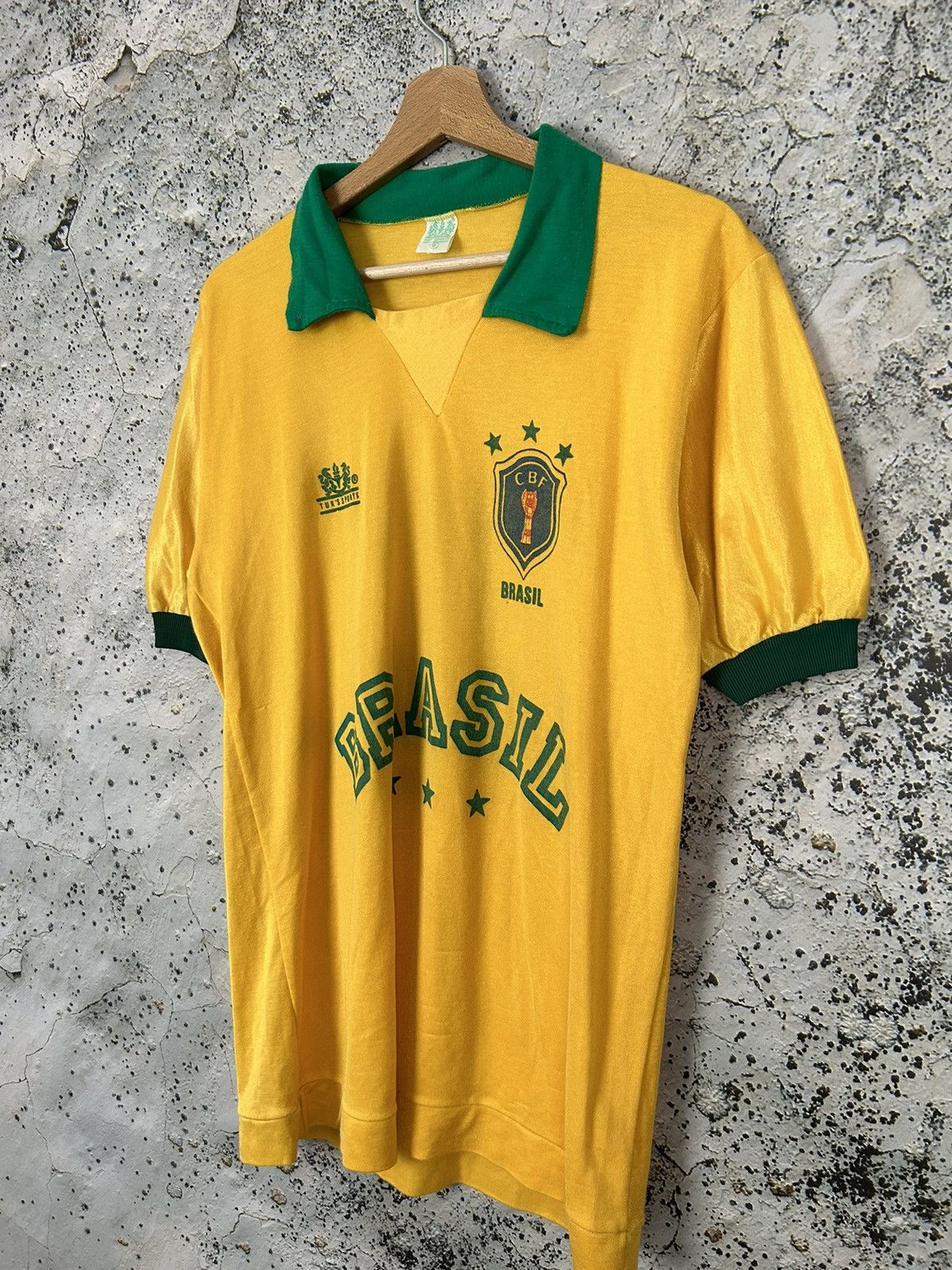 Vintage Brazil Retro Soccer Jersey 90s Vintage Rare Sportswear Size US L / EU 52-54 / 3 - 2 Thumbnail