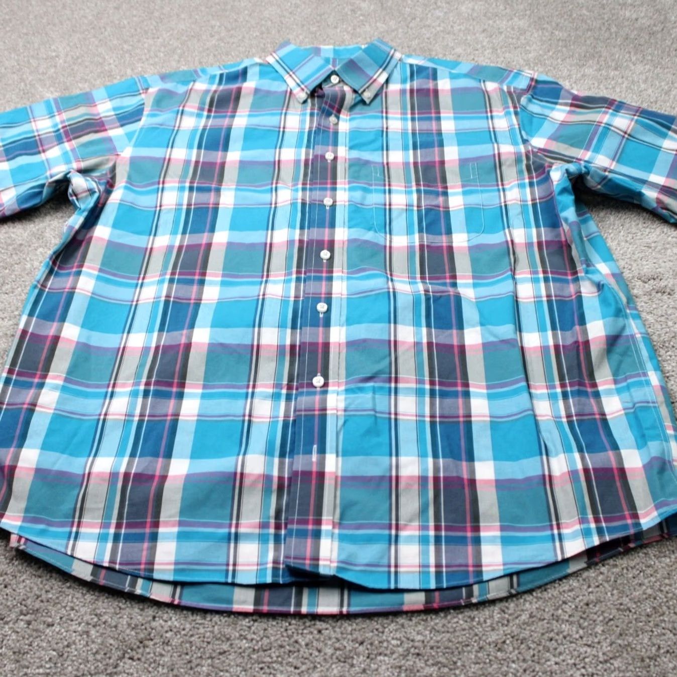Jos. A. Bank Jos. A. Bank Traveler Shirt Mens XL Blue 100% Cotton Short Sleeve Button Down Size US XL / EU 56 / 4 - 3 Thumbnail