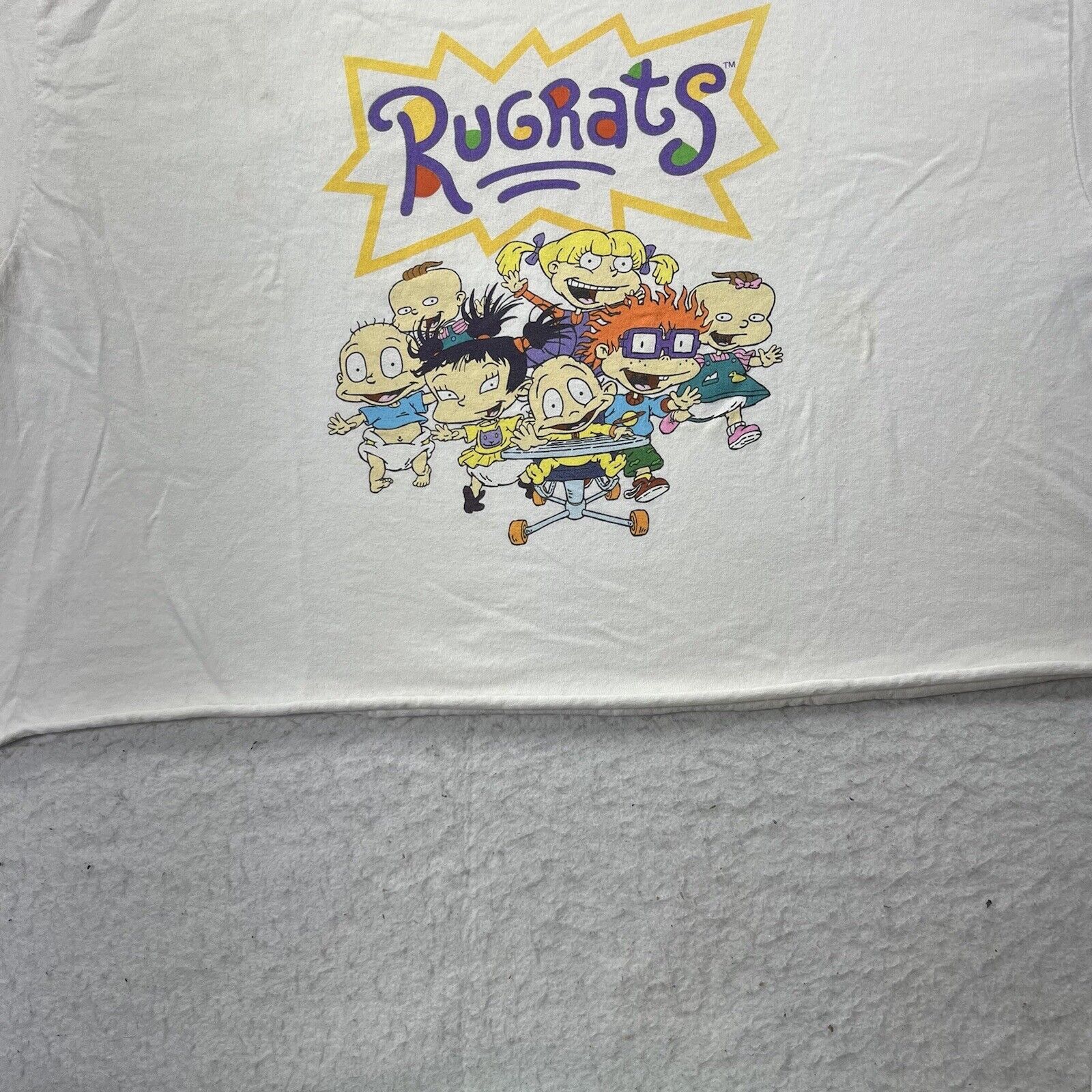 Nickelodeon Nickelodeon Rugrats 2X White Cropped Top Graphic T Shirt Size XXL / US 16-18 / IT 52-54 - 6 Thumbnail