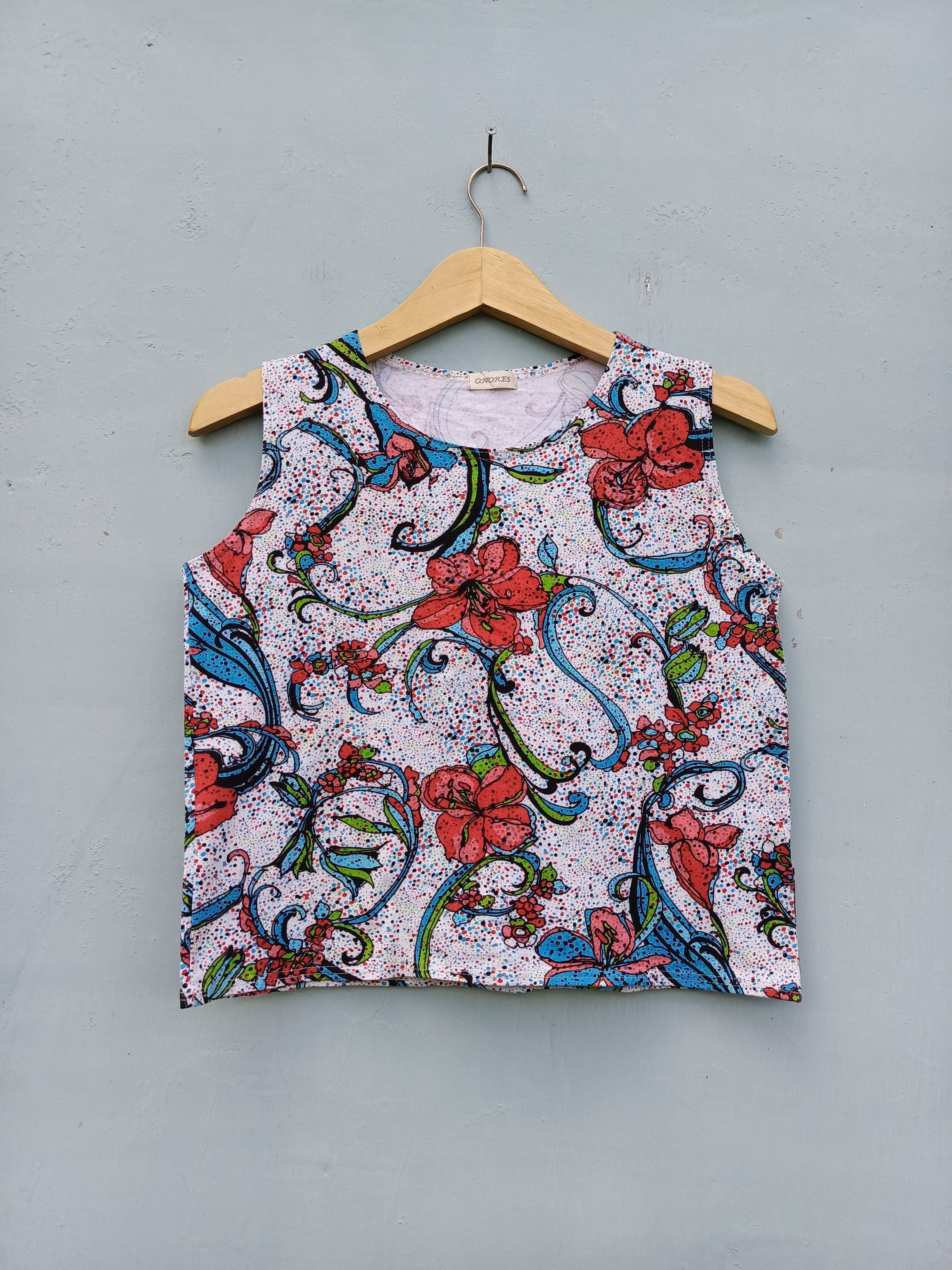 Japanese Brand Onores Floral Top – Vintage Japanese Style Size M / US 6-8 / IT 42-44 - 1 Thumbnail