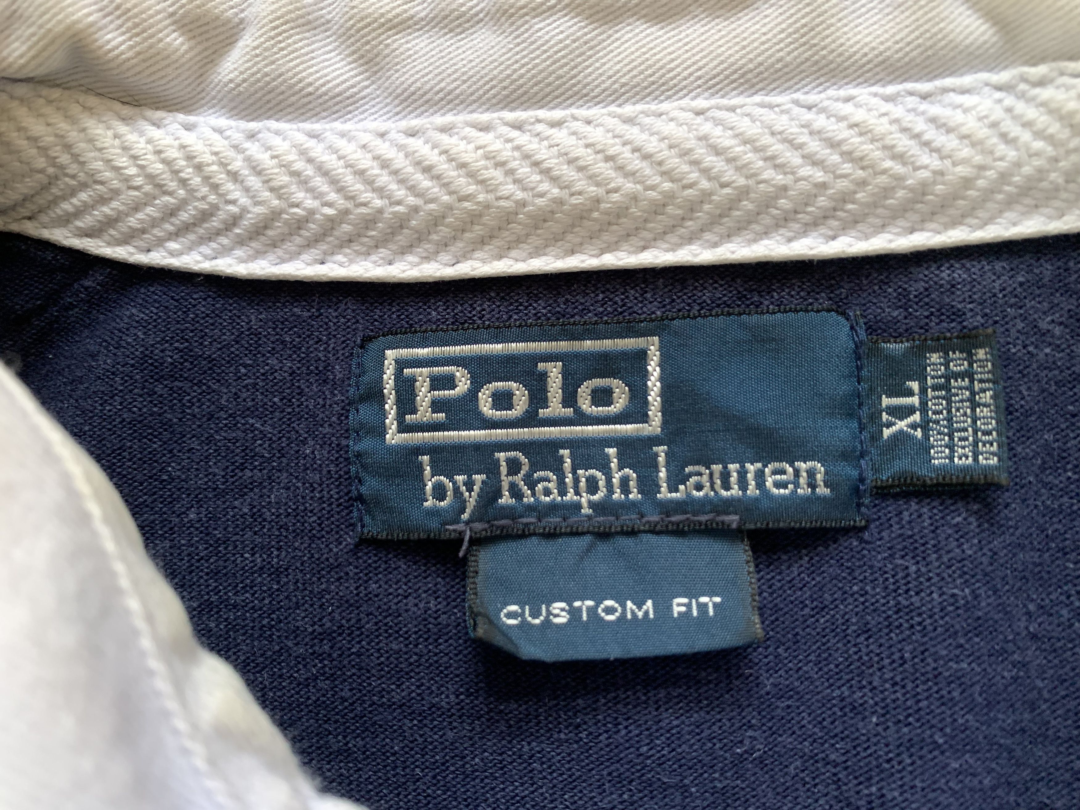 Polo Ralph Lauren Polo Ralph Lauren Custom Fit Vintage Long Sleeve Polo Size US XL / EU 56 / 4 - 6 Thumbnail