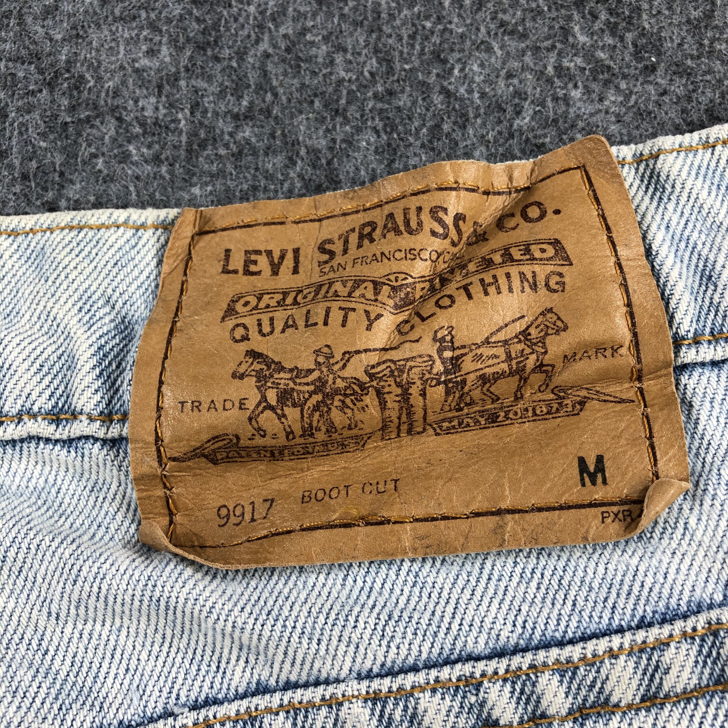 Levi's 90s Vintage Light Wash Levis 917 Jeans-J2149 Size US 38 / EU 54 - 5 Thumbnail