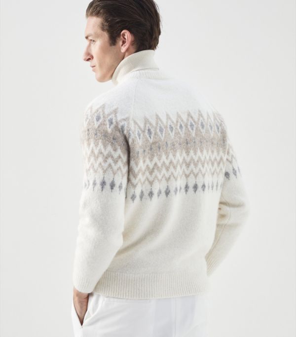Brunello Cucinelli o1w1db10924 Sweater in Open White Size US XL / EU 56 / 4 - 3 Thumbnail