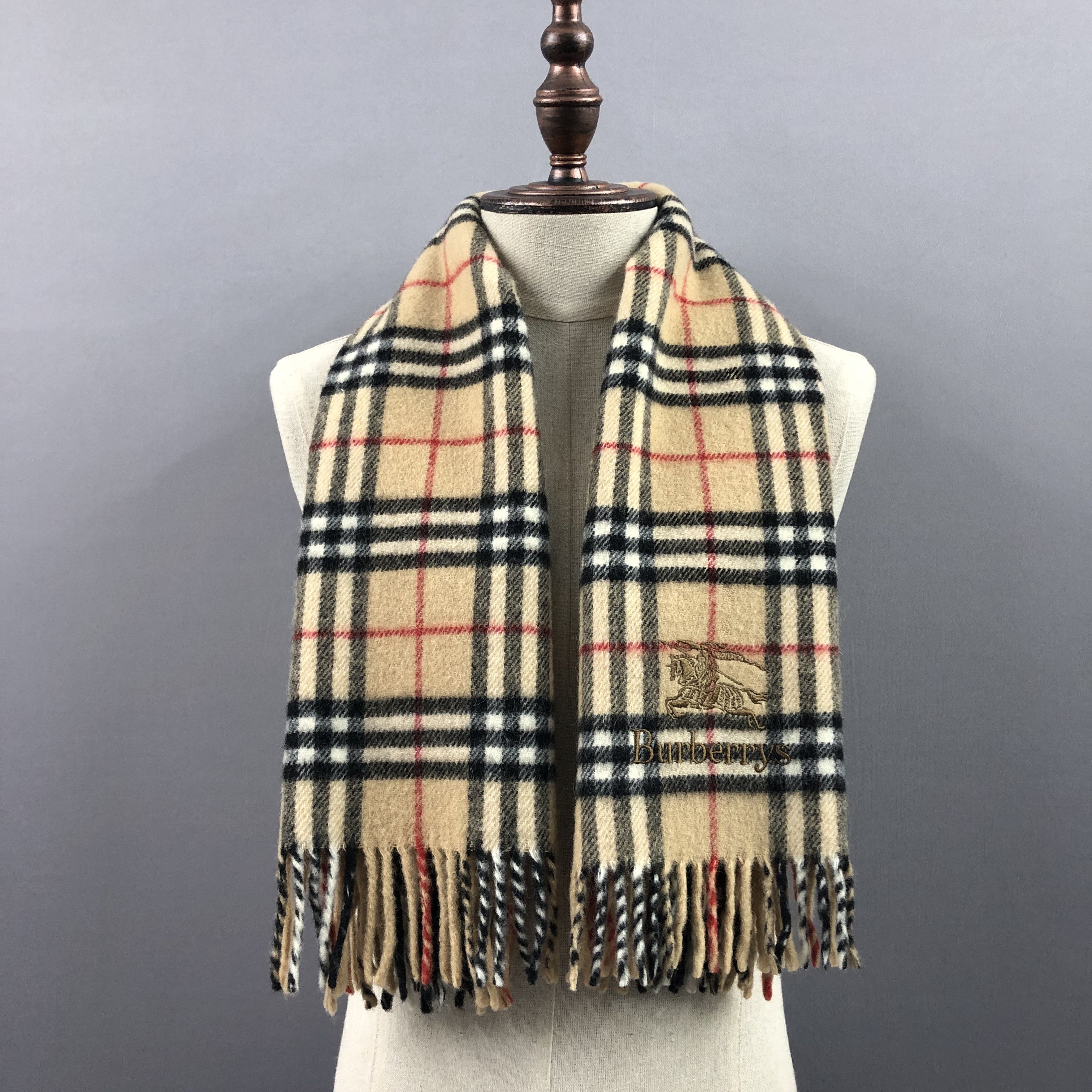 Vintage Burberry Scarf Muffler Wool Cashmere