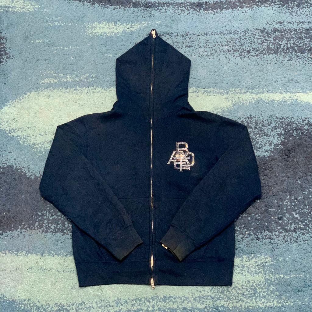 Image of Bape Fullzip Swarovski in Navy, Men's (Size Small)